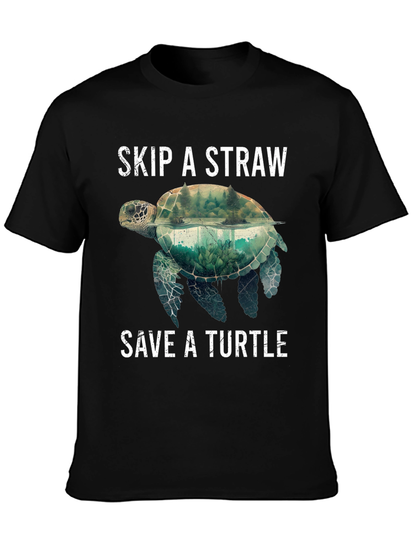 Skip A Straw Save A Turtle Graphic Tee