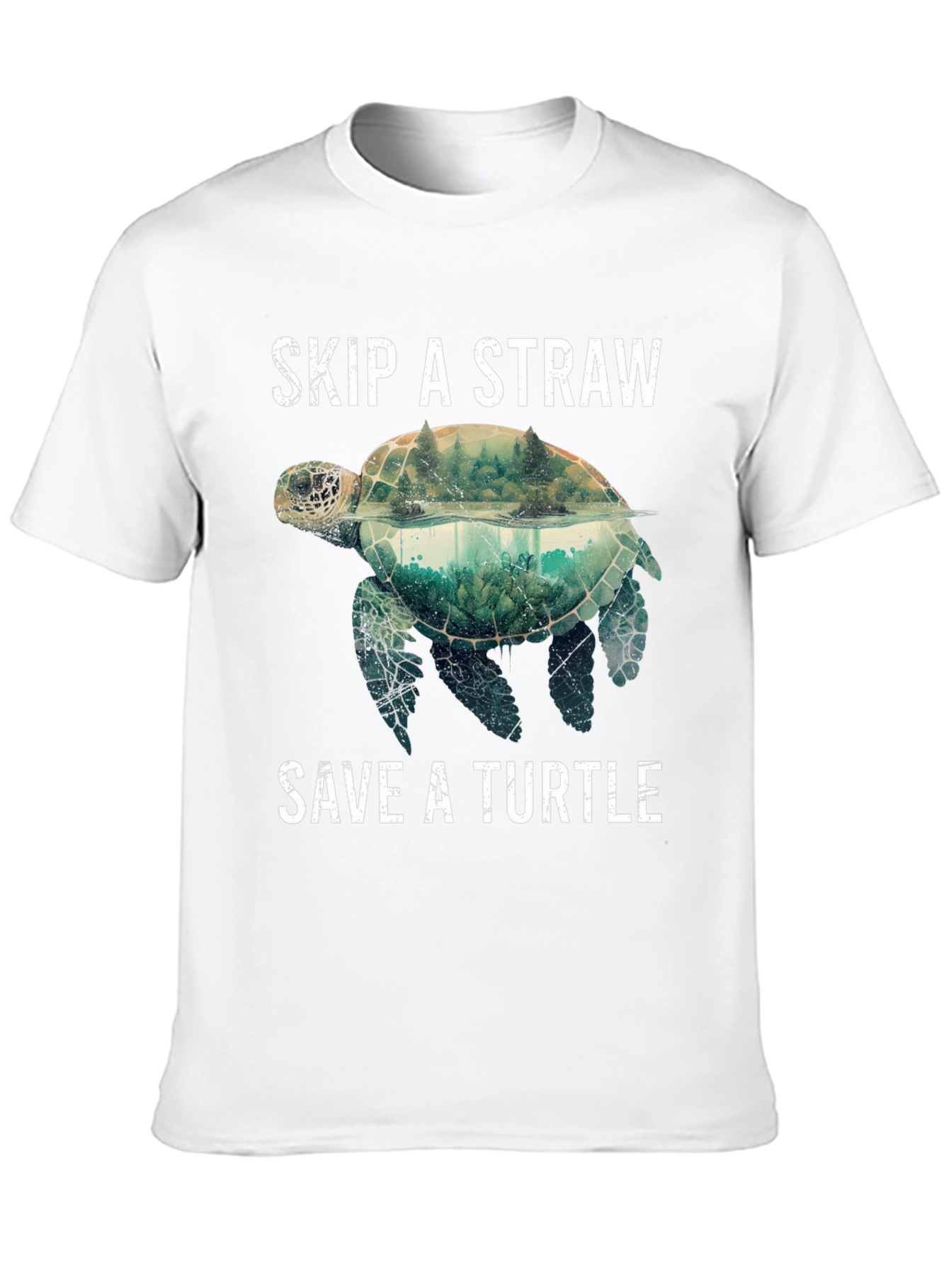 Skip A Straw Save A Turtle Graphic Tee