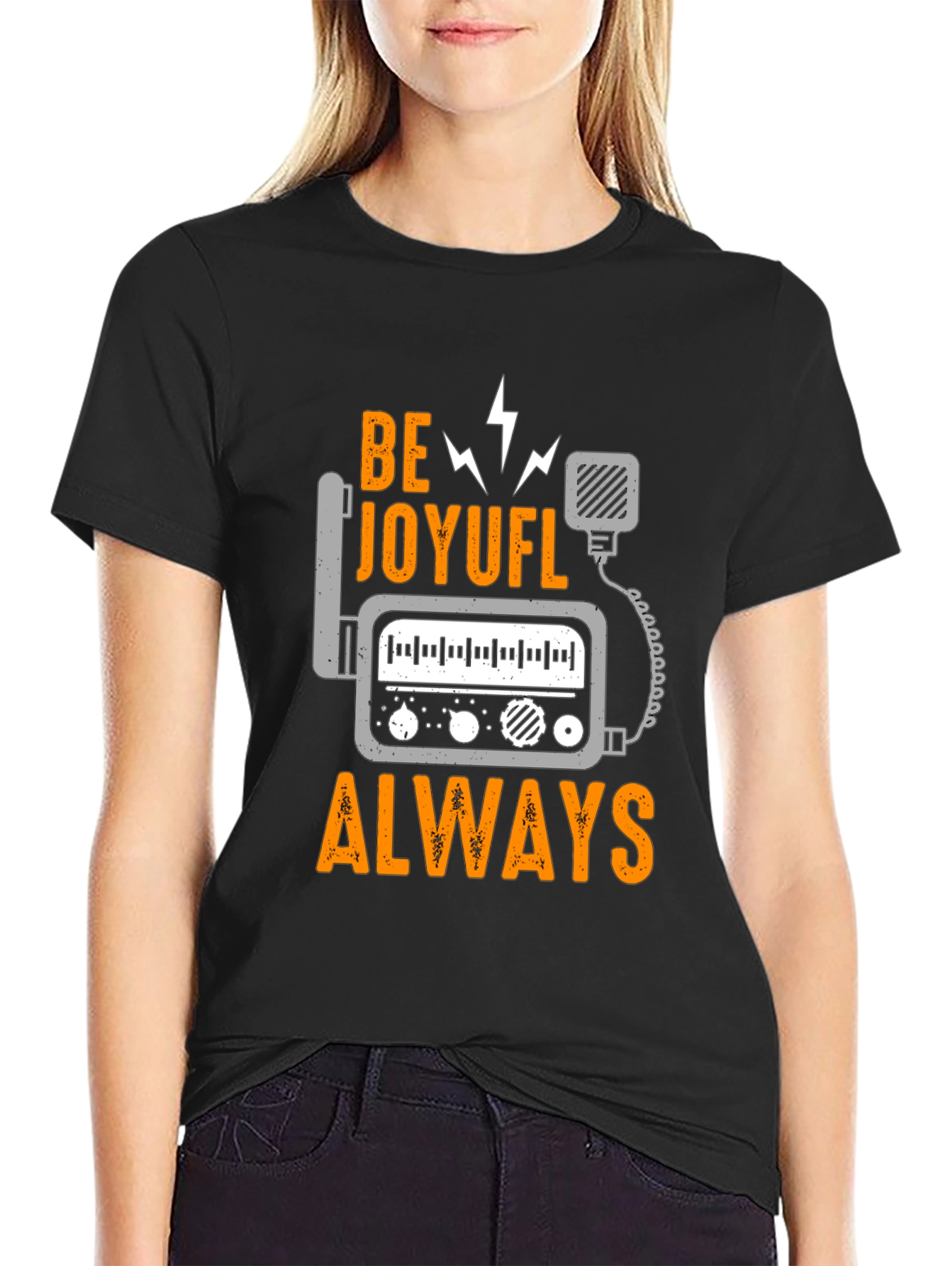 Be Joyful Always T-Shirt - Ham Radio Design
