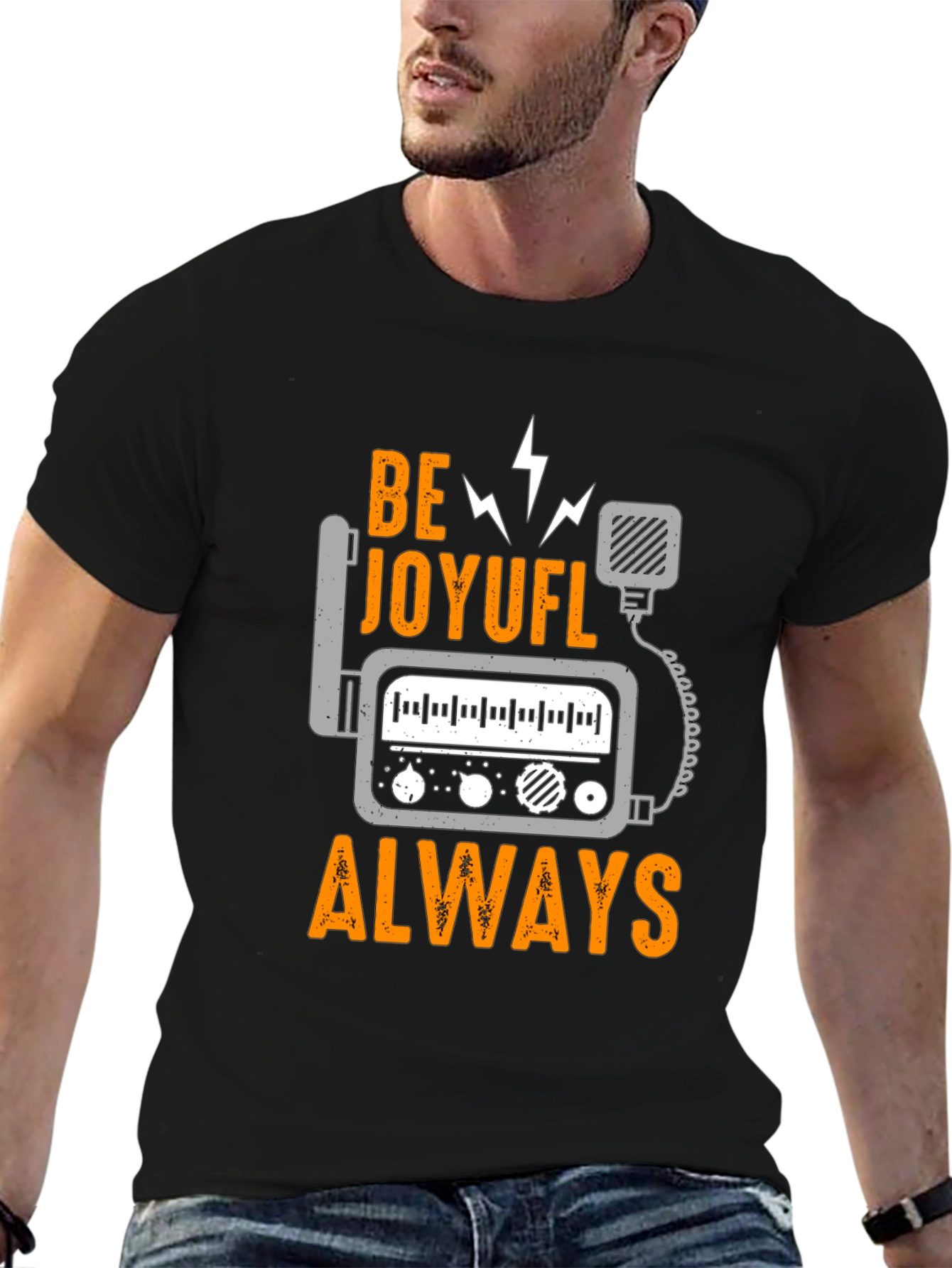 Be Joyful Always T-Shirt - Ham Radio Design