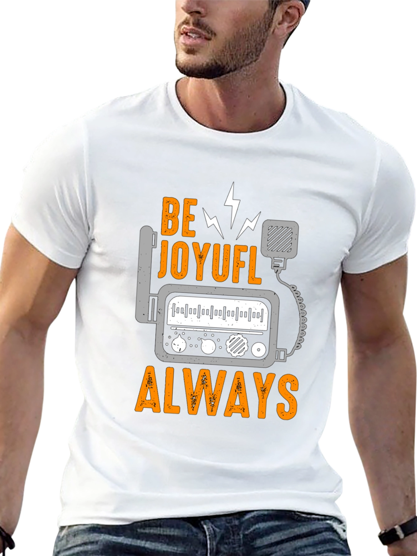 Be Joyful Always T-Shirt - Ham Radio Design