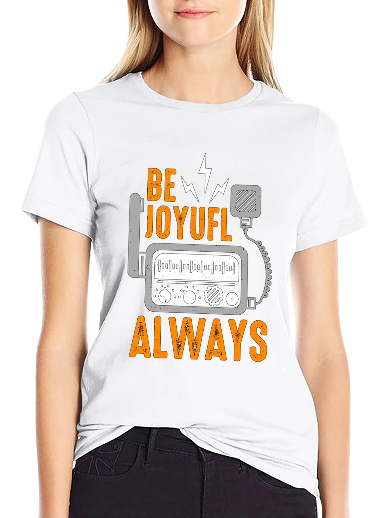 Be Joyful Always T-Shirt - Ham Radio Design