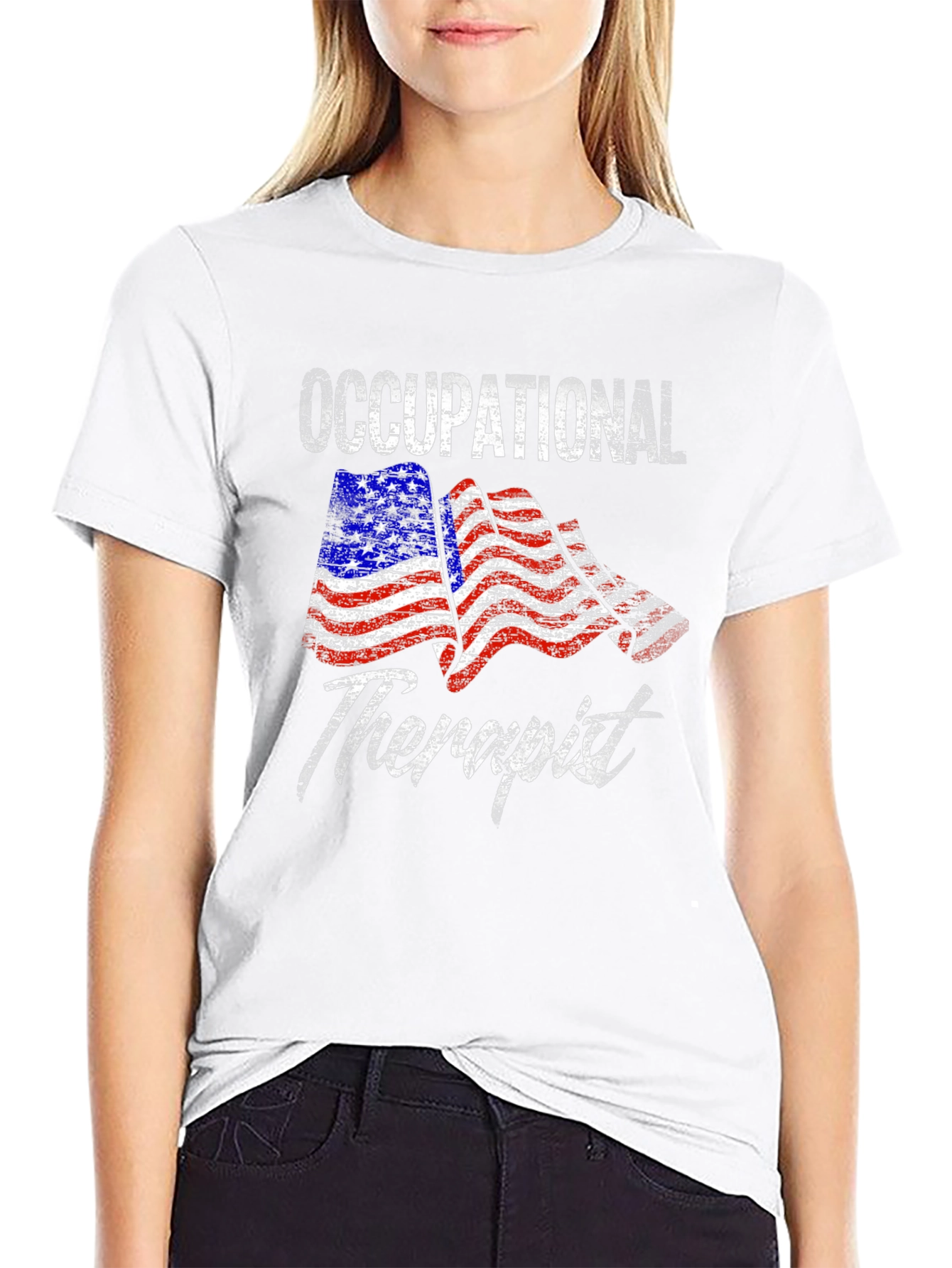 Occupational Therapist American Flag Graphic Tee
