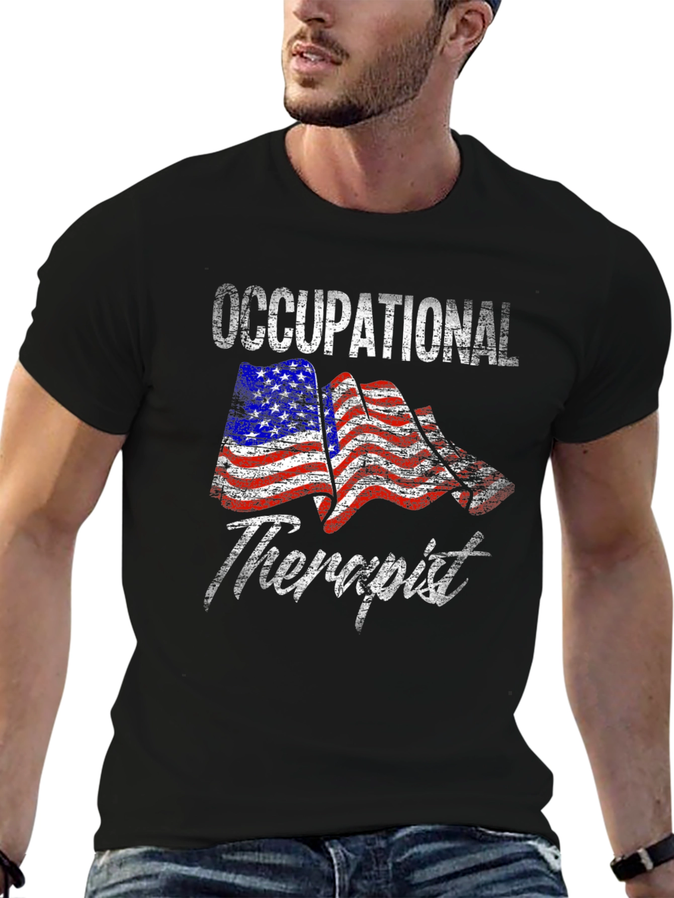 Occupational Therapist American Flag Graphic Tee