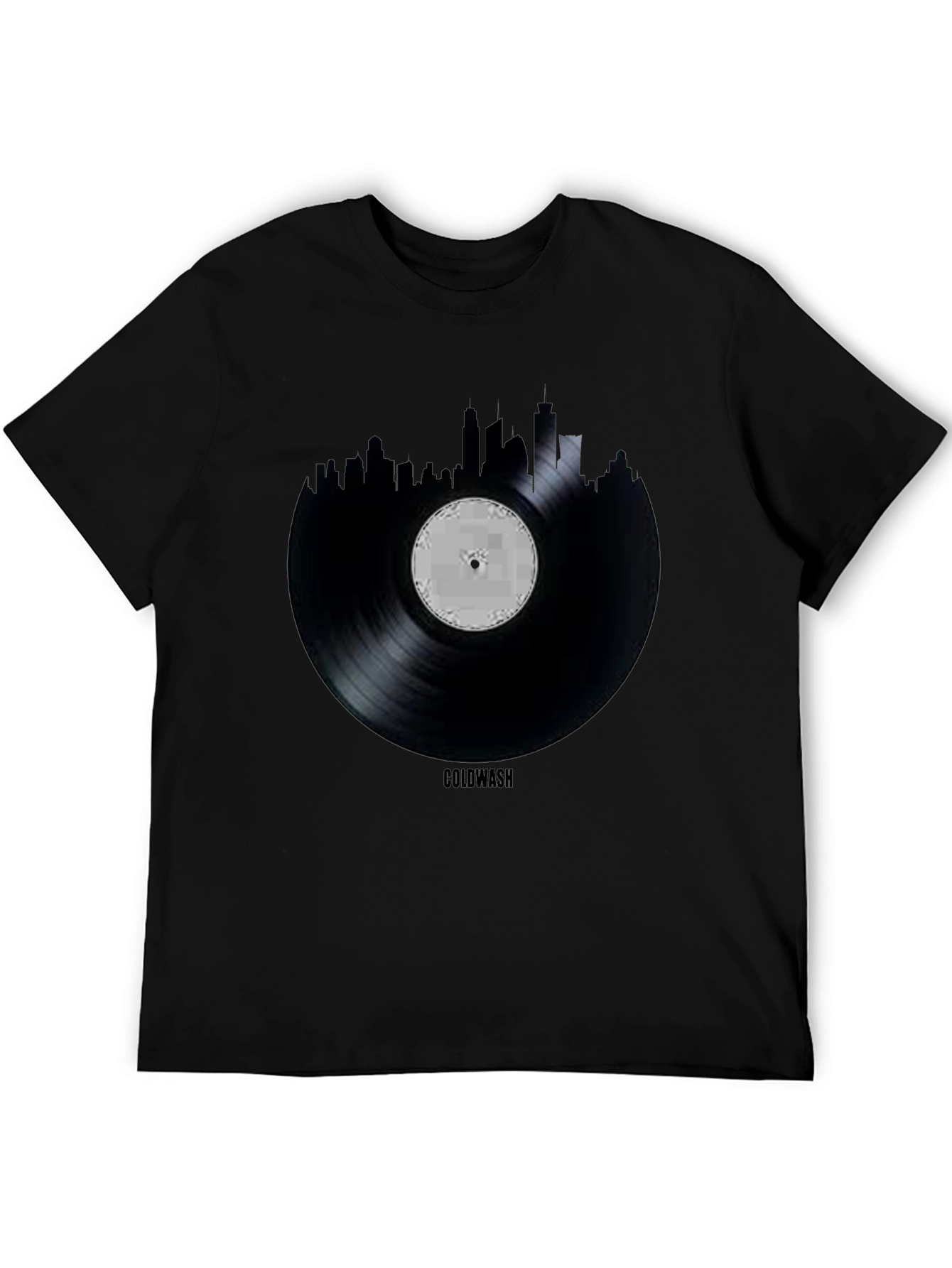 Coldwash Vinyl Record Skyline Graphic Tee