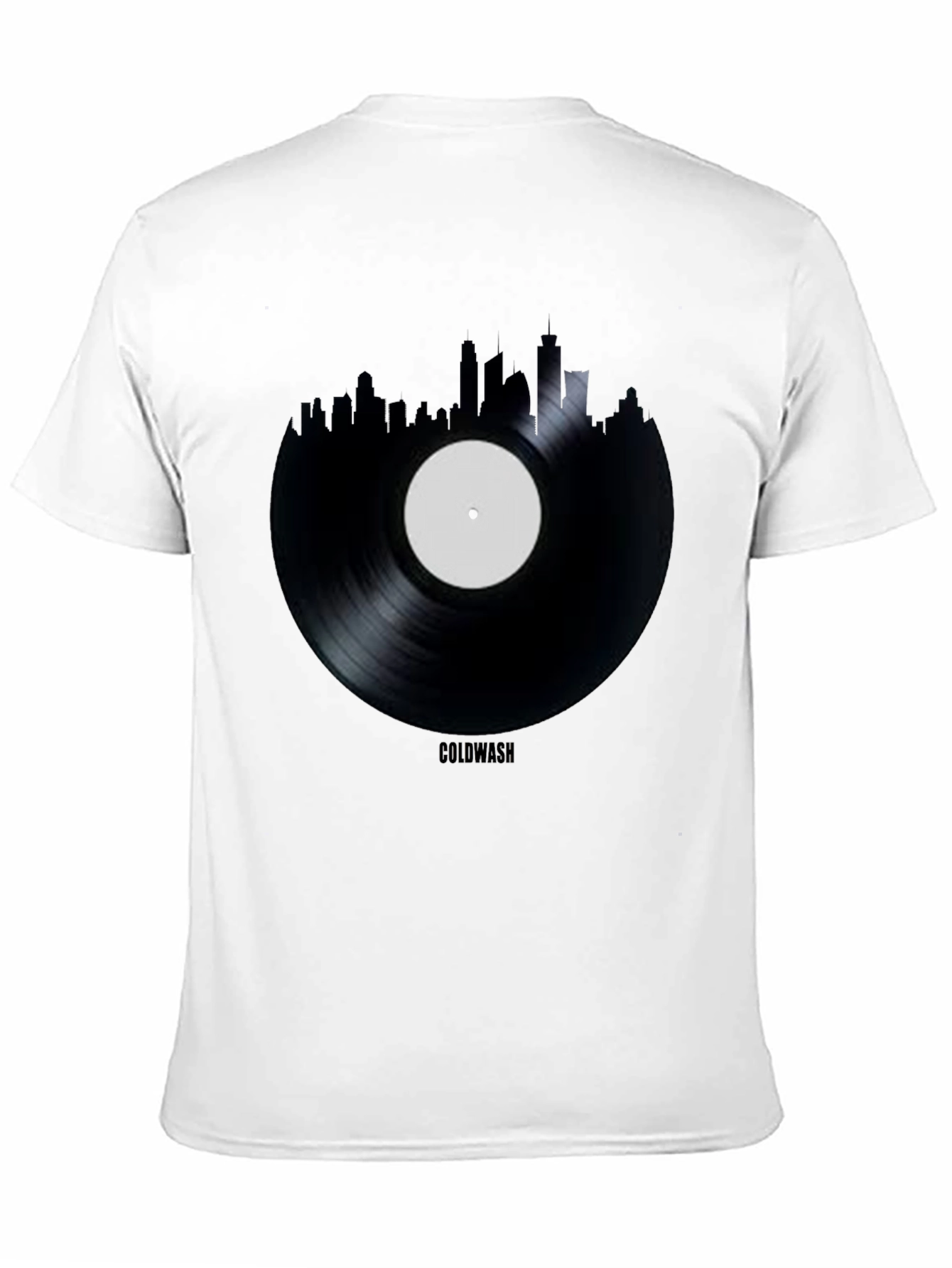 Coldwash Vinyl Record Skyline Graphic Tee
