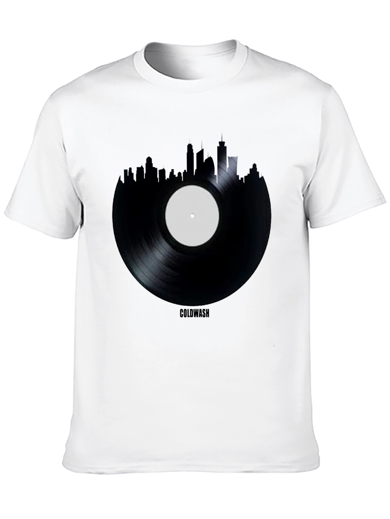 Coldwash Vinyl Record Skyline Graphic Tee