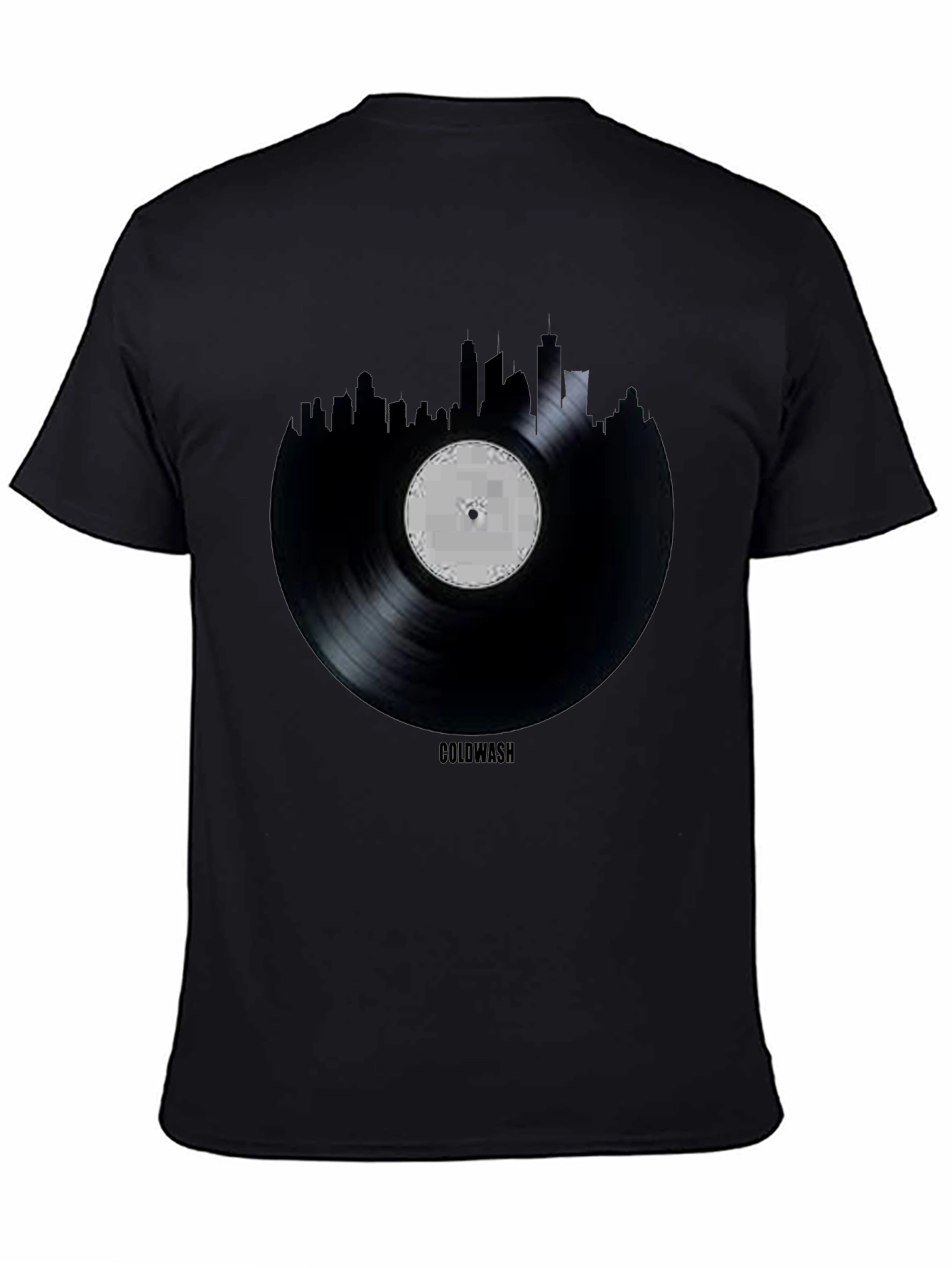 Coldwash Vinyl Record Skyline Graphic Tee