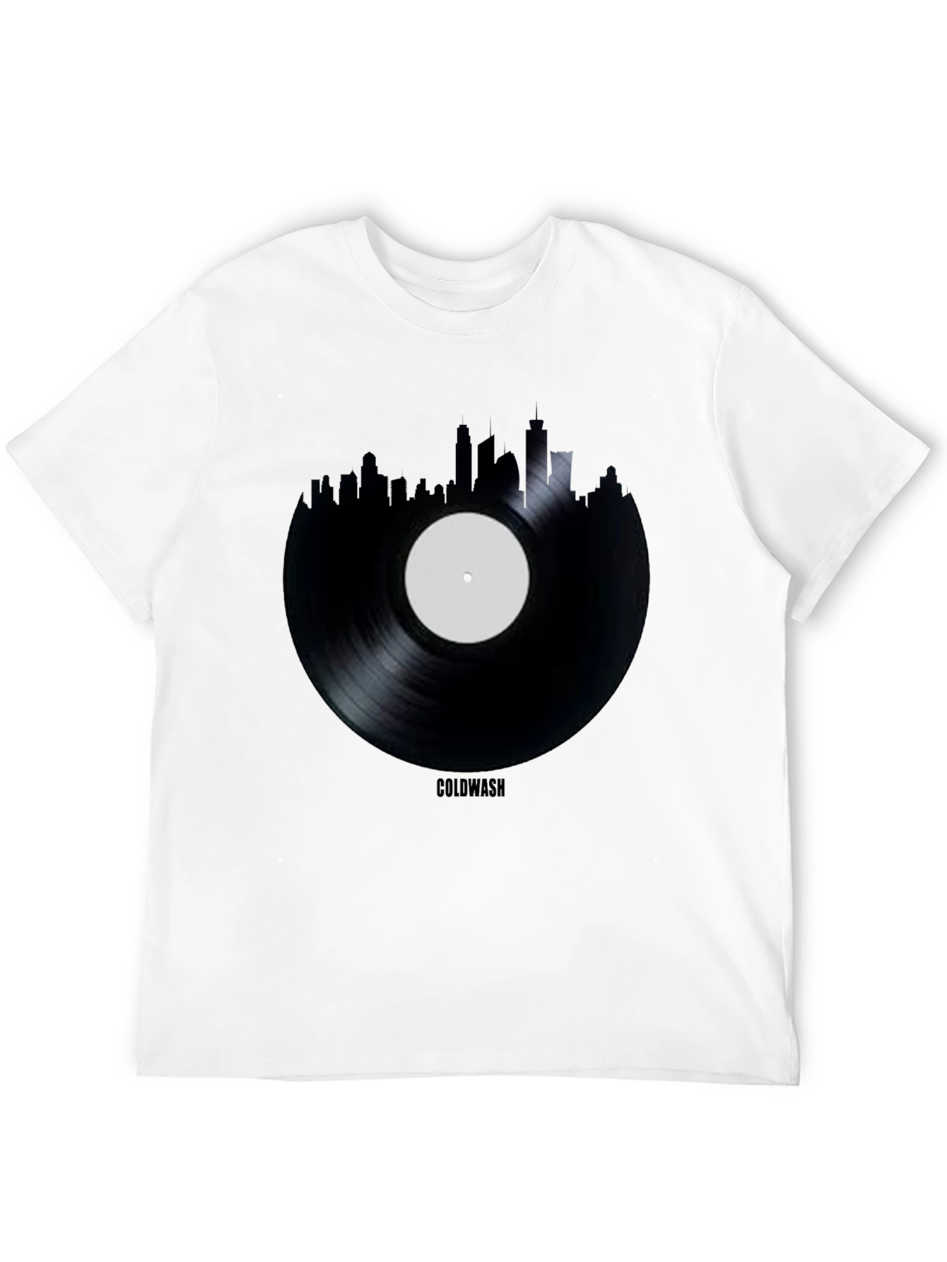 Coldwash Vinyl Record Skyline Graphic Tee