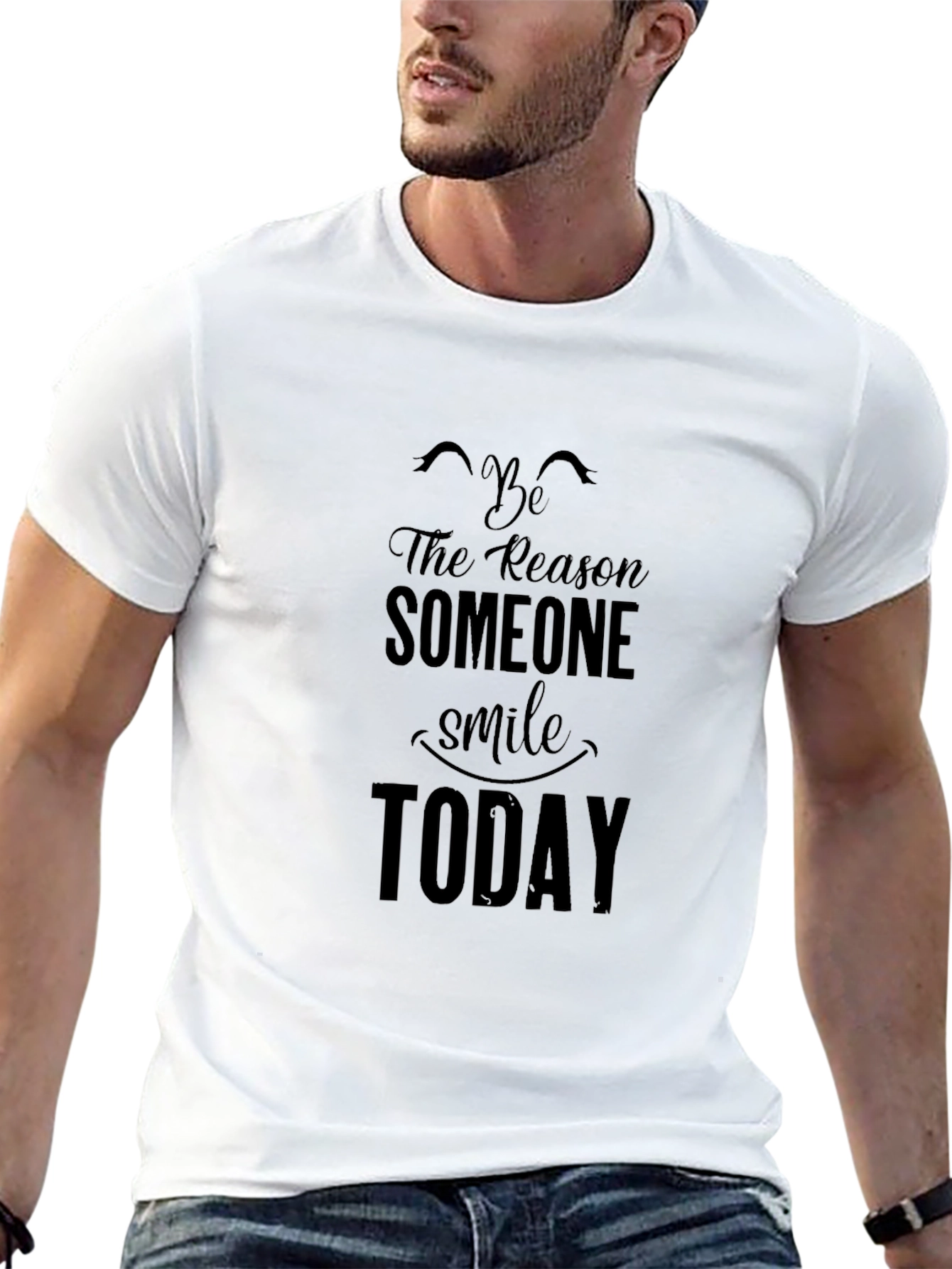 Black Graphic Tee - Be The Reason Someone Smiles