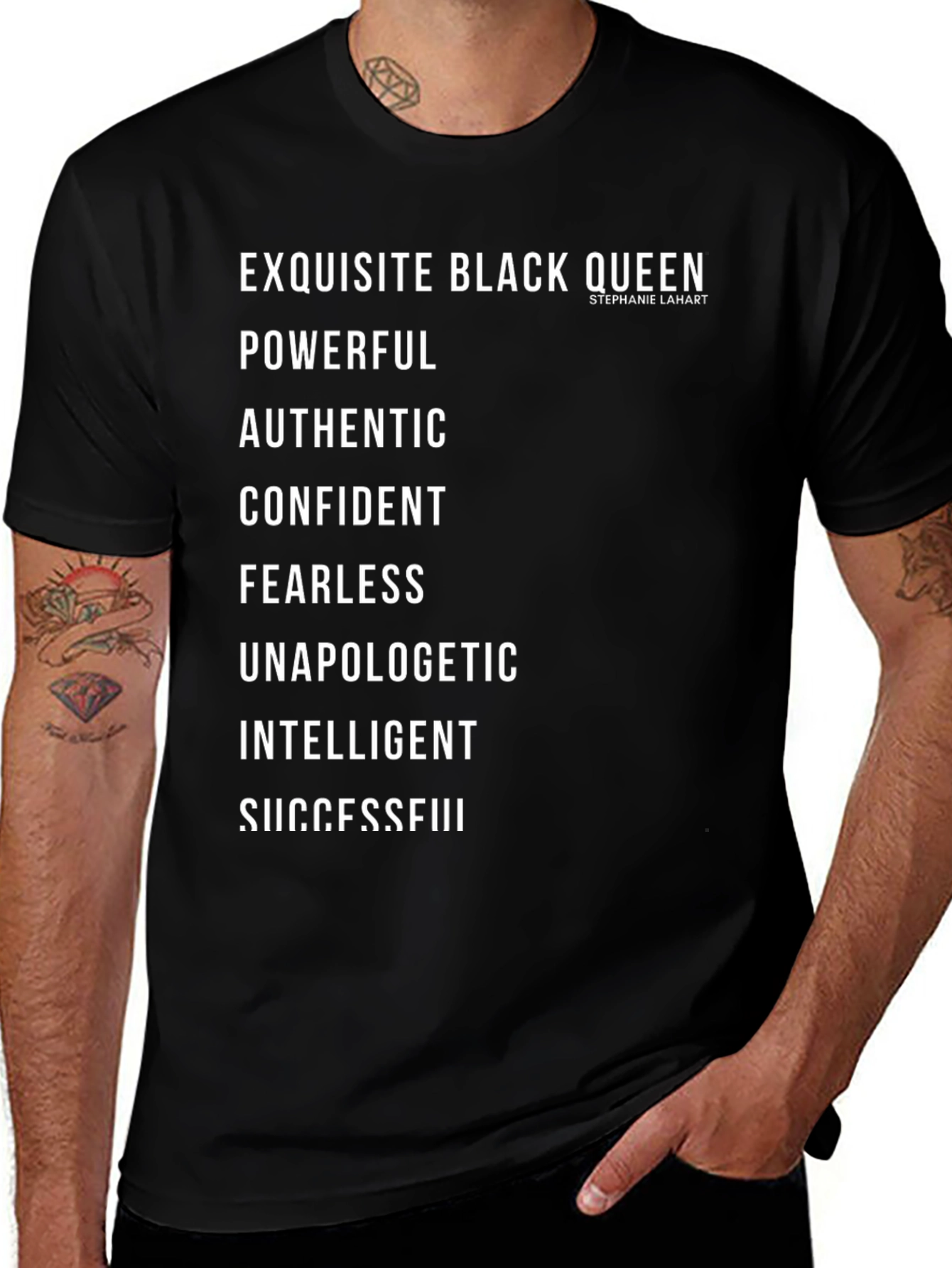 Exquisite Black Queen T-Shirt - Powerful Confident Authentic