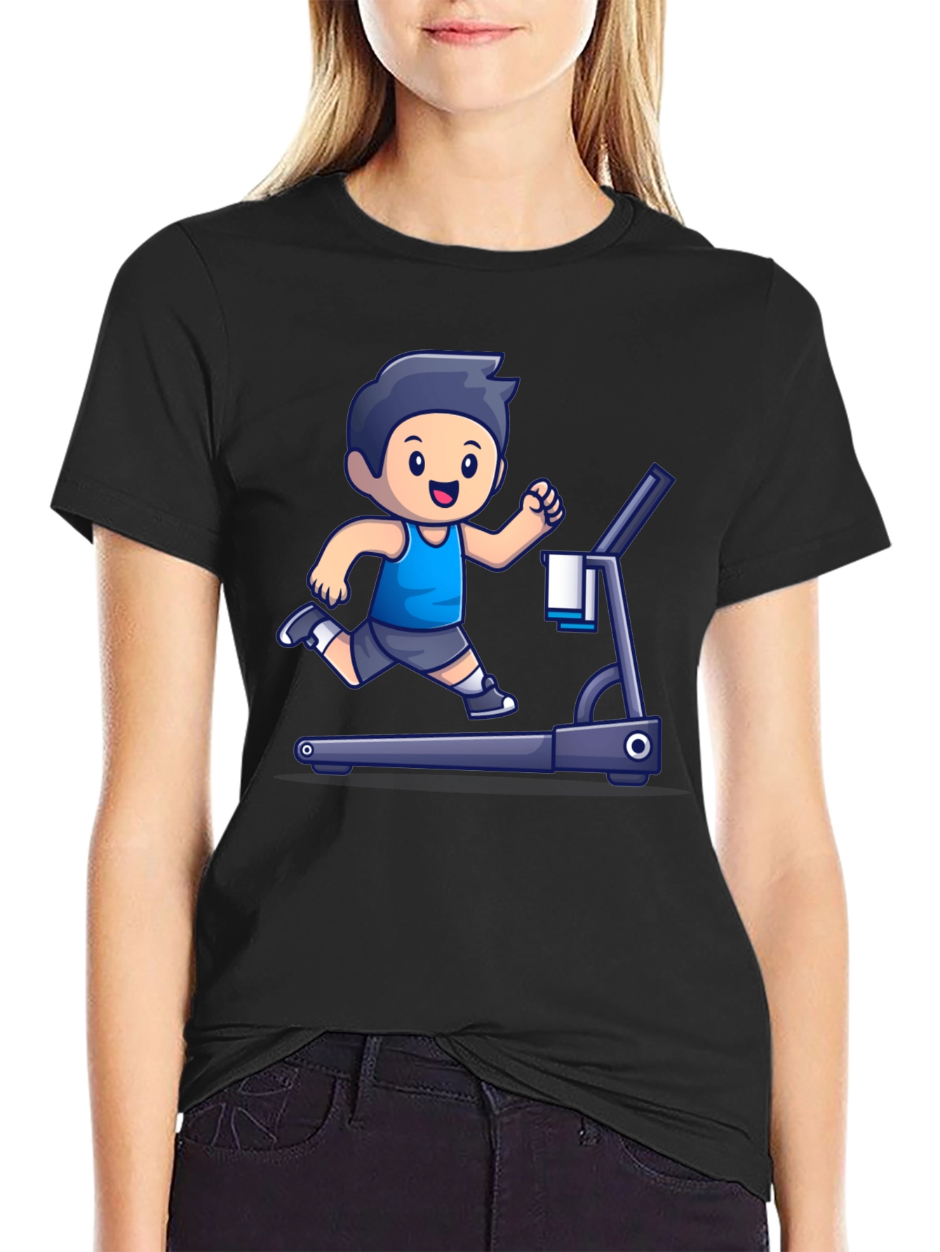 Cartoon Treadmill Run T-Shirt