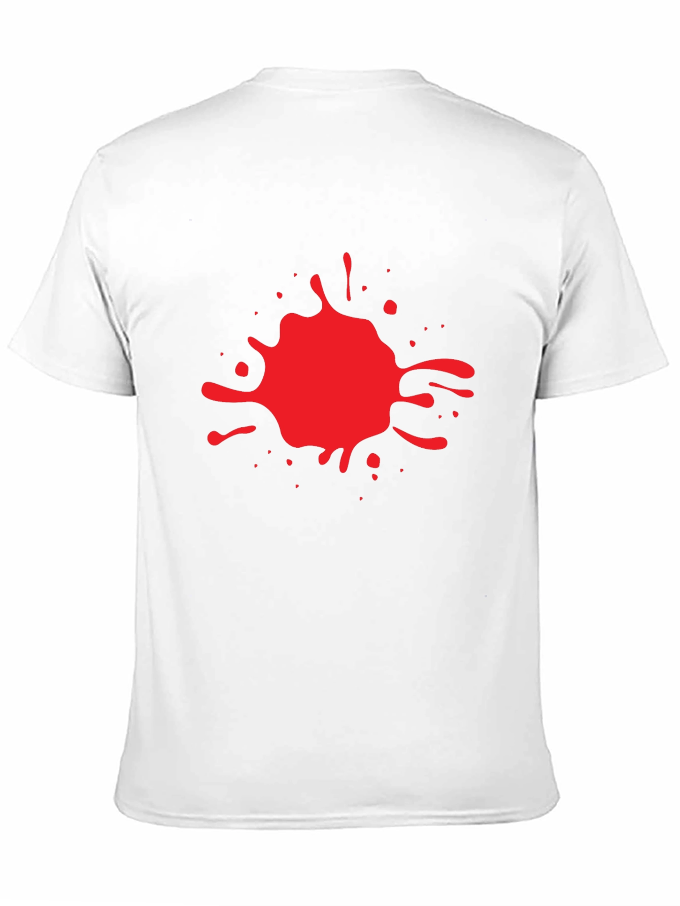 Red Splash Graphic Print Black T-Shirt