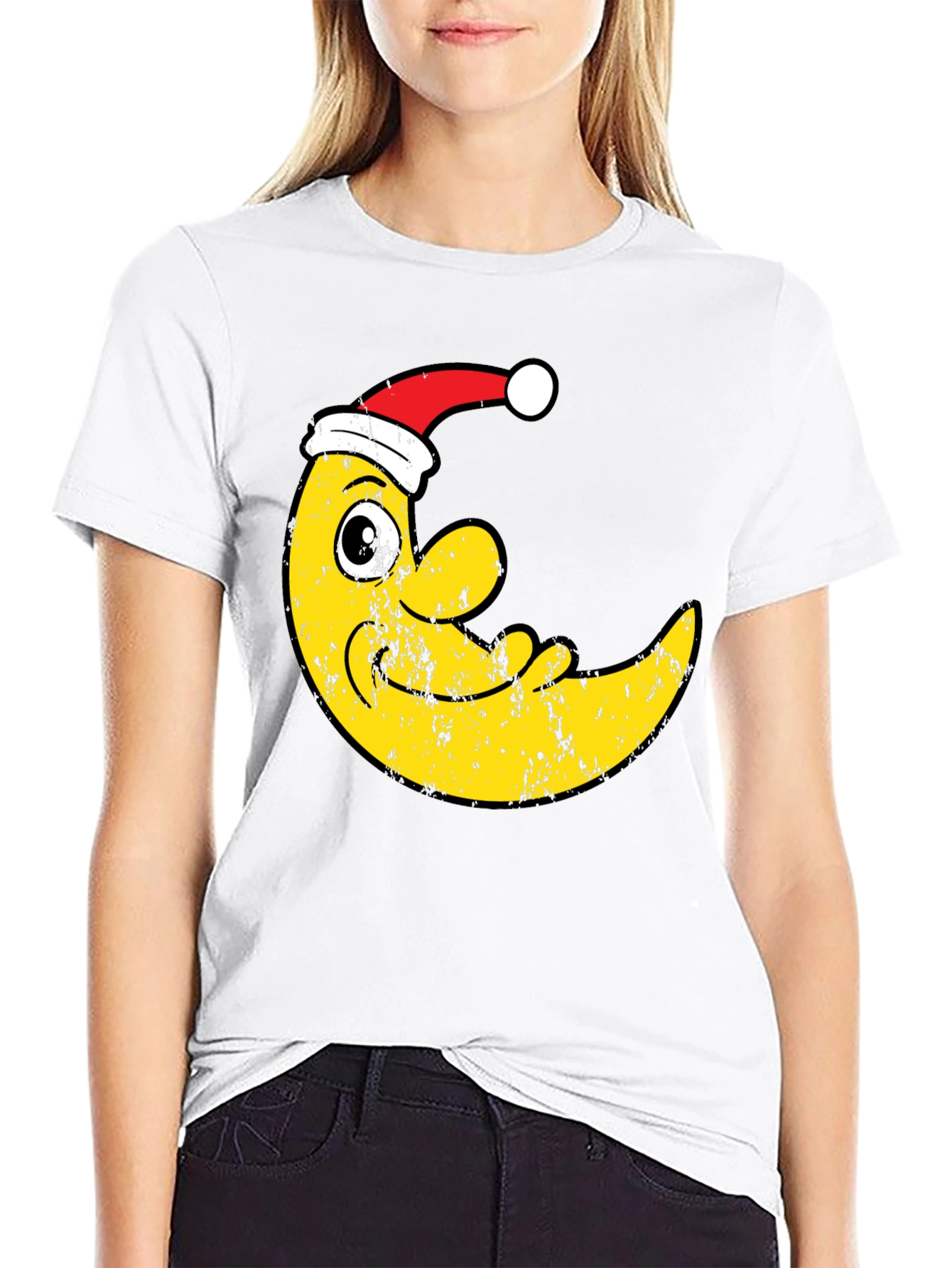 Festive Moon T-Shirt - Holiday Crescent Tee