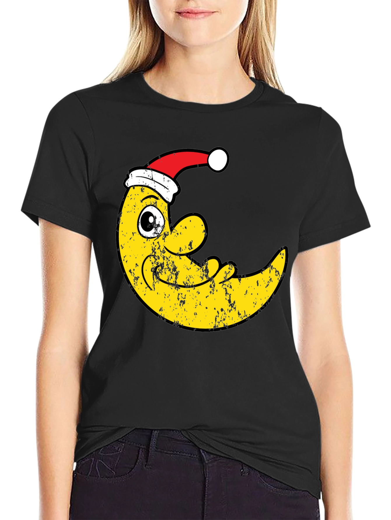 Festive Moon T-Shirt - Holiday Crescent Tee