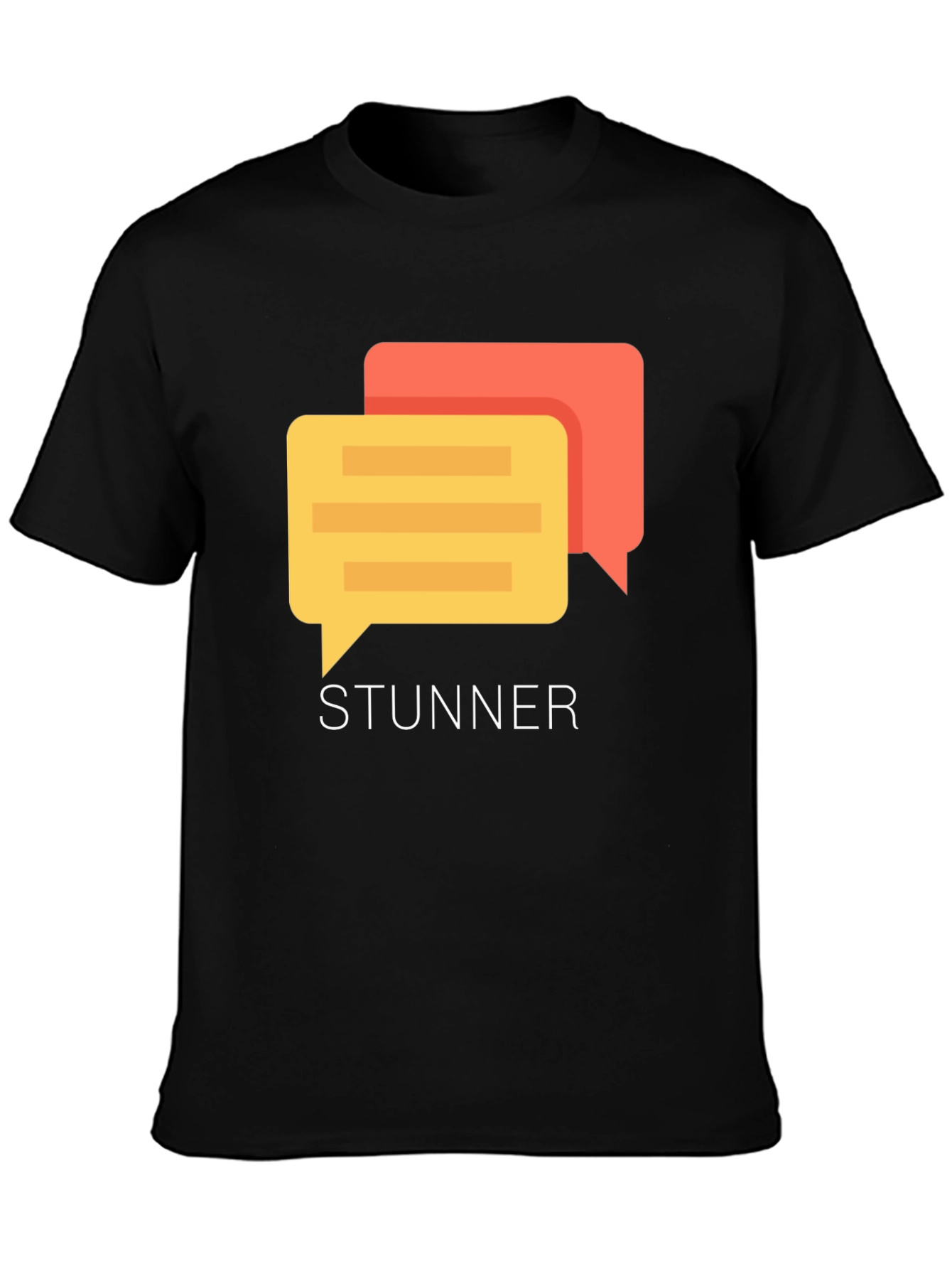 Stunner Chat Bubble Graphic T-Shirt - Modern Style