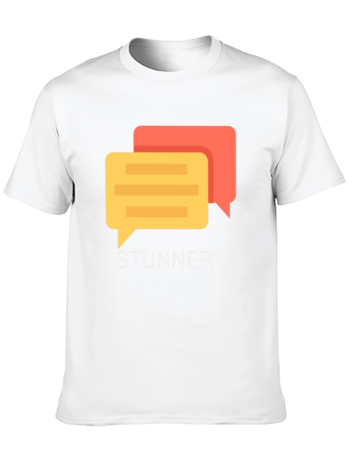 Stunner Chat Bubble Graphic T-Shirt - Modern Style