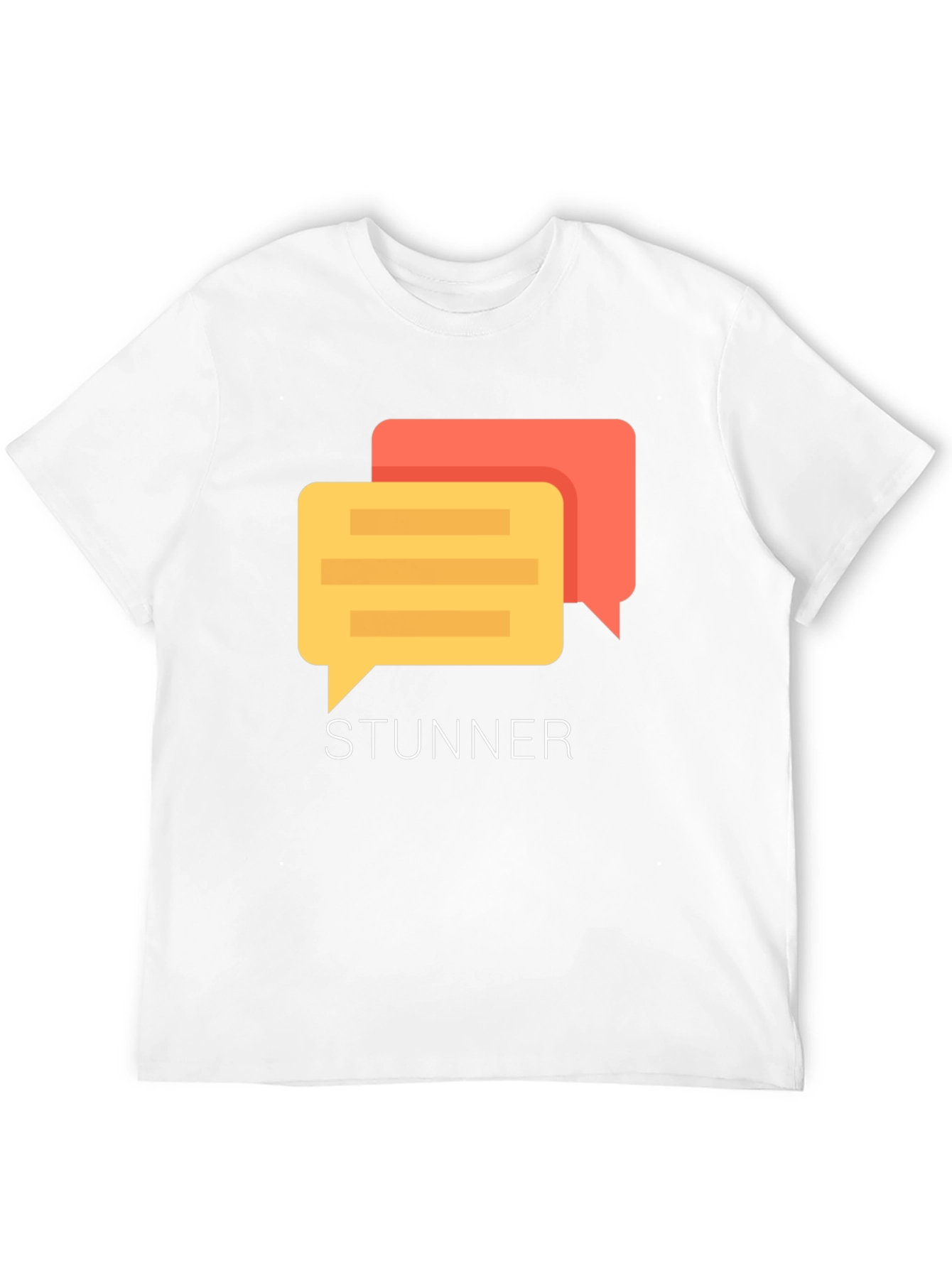 Stunner Chat Bubble Graphic T-Shirt - Modern Style