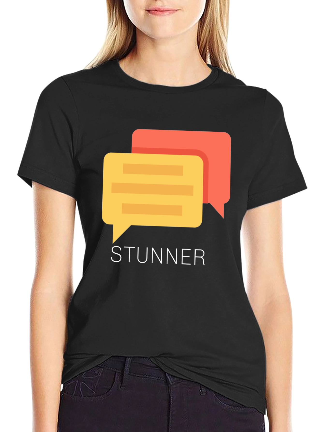 Stunner Chat Bubble Graphic T-Shirt - Modern Style