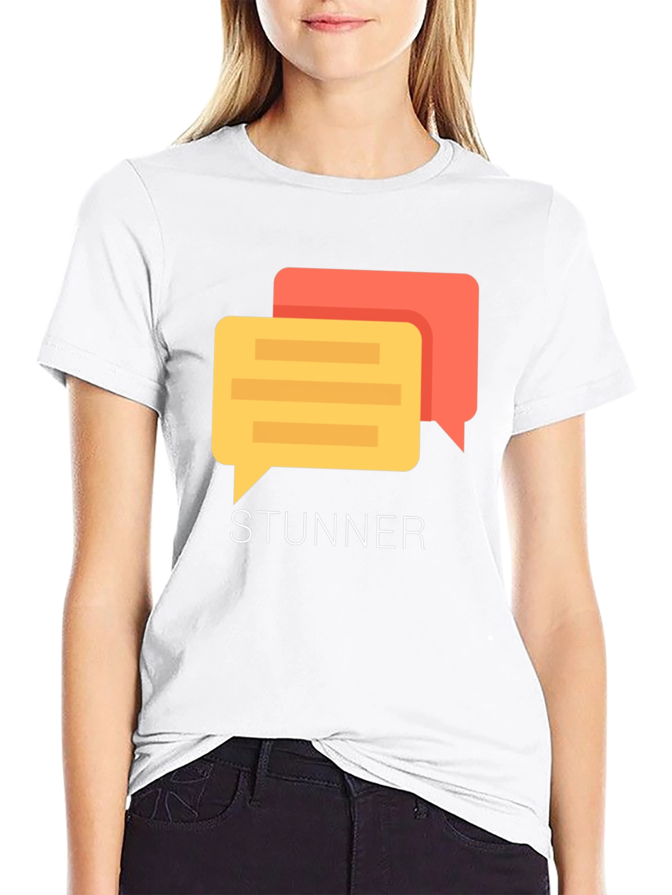 Stunner Chat Bubble Graphic T-Shirt - Modern Style