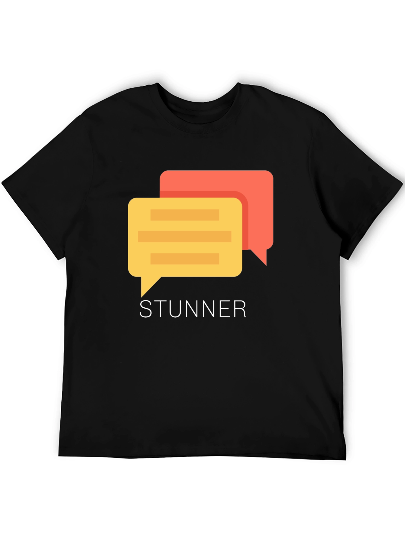 Stunner Chat Bubble Graphic T-Shirt - Modern Style