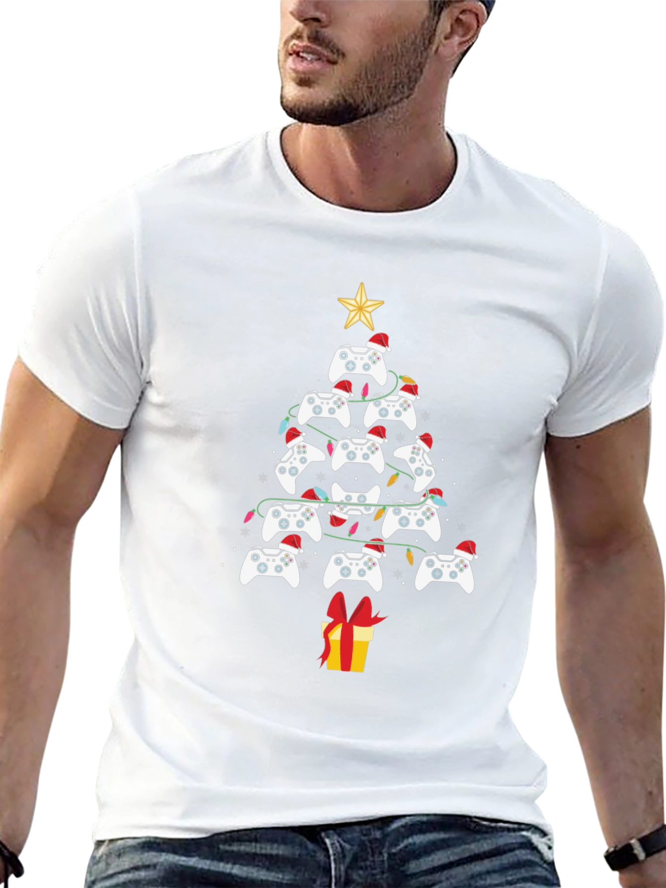 Gamer Christmas Tree T-Shirt - Holiday Gaming Apparel