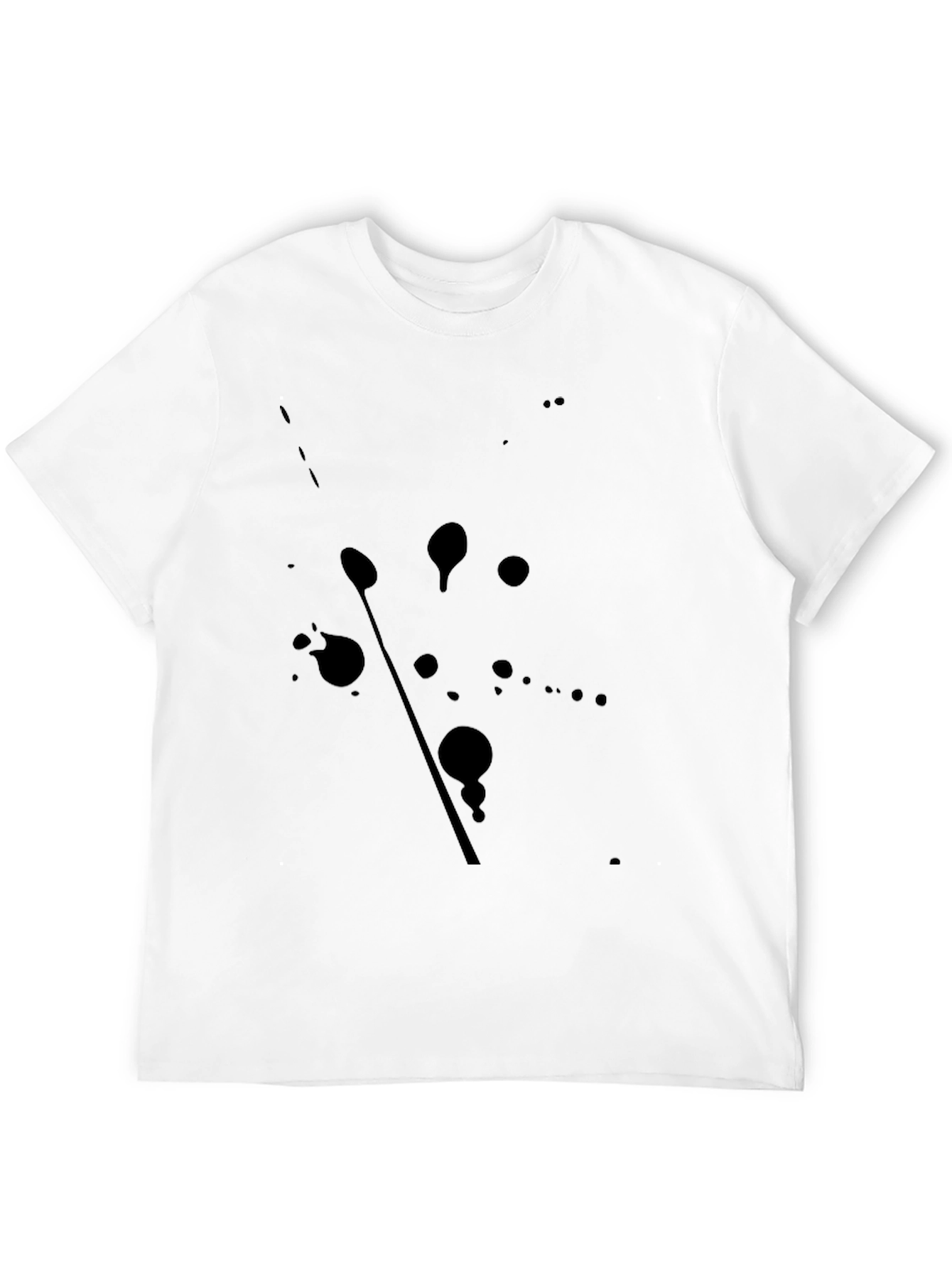 Modern Black Splatter Print T-Shirt - Casual Style