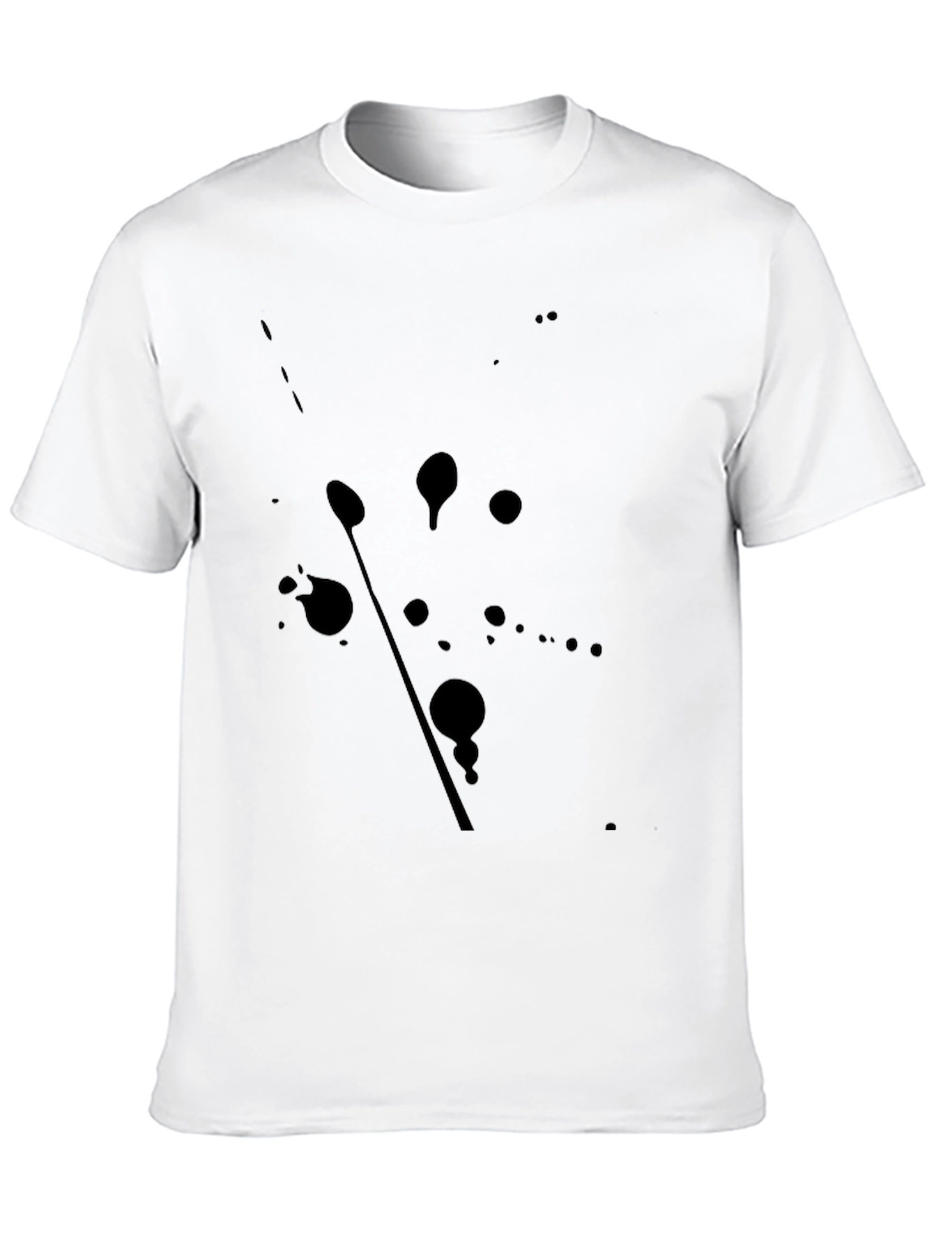 Modern Black Splatter Print T-Shirt - Casual Style