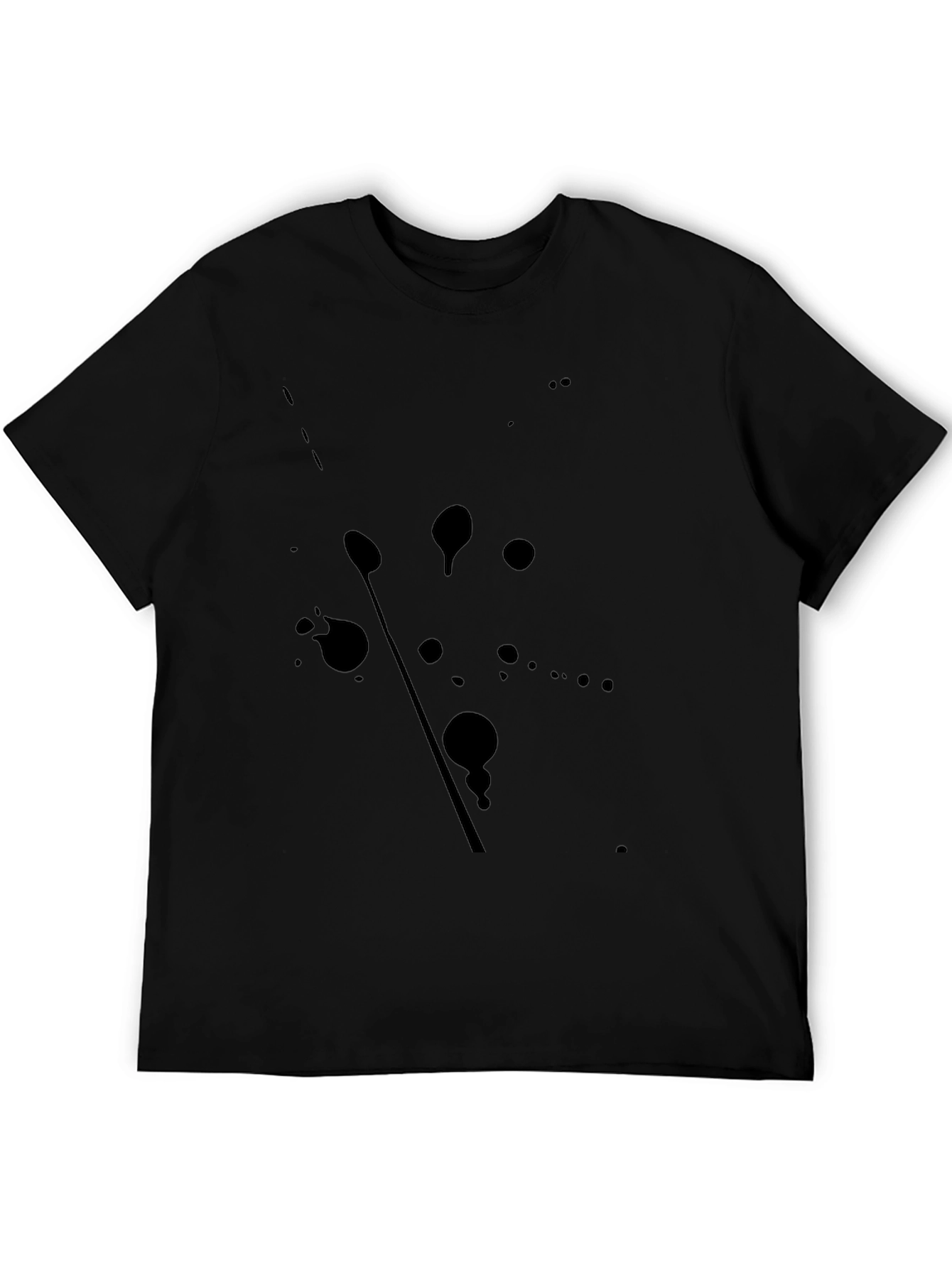 Modern Black Splatter Print T-Shirt - Casual Style