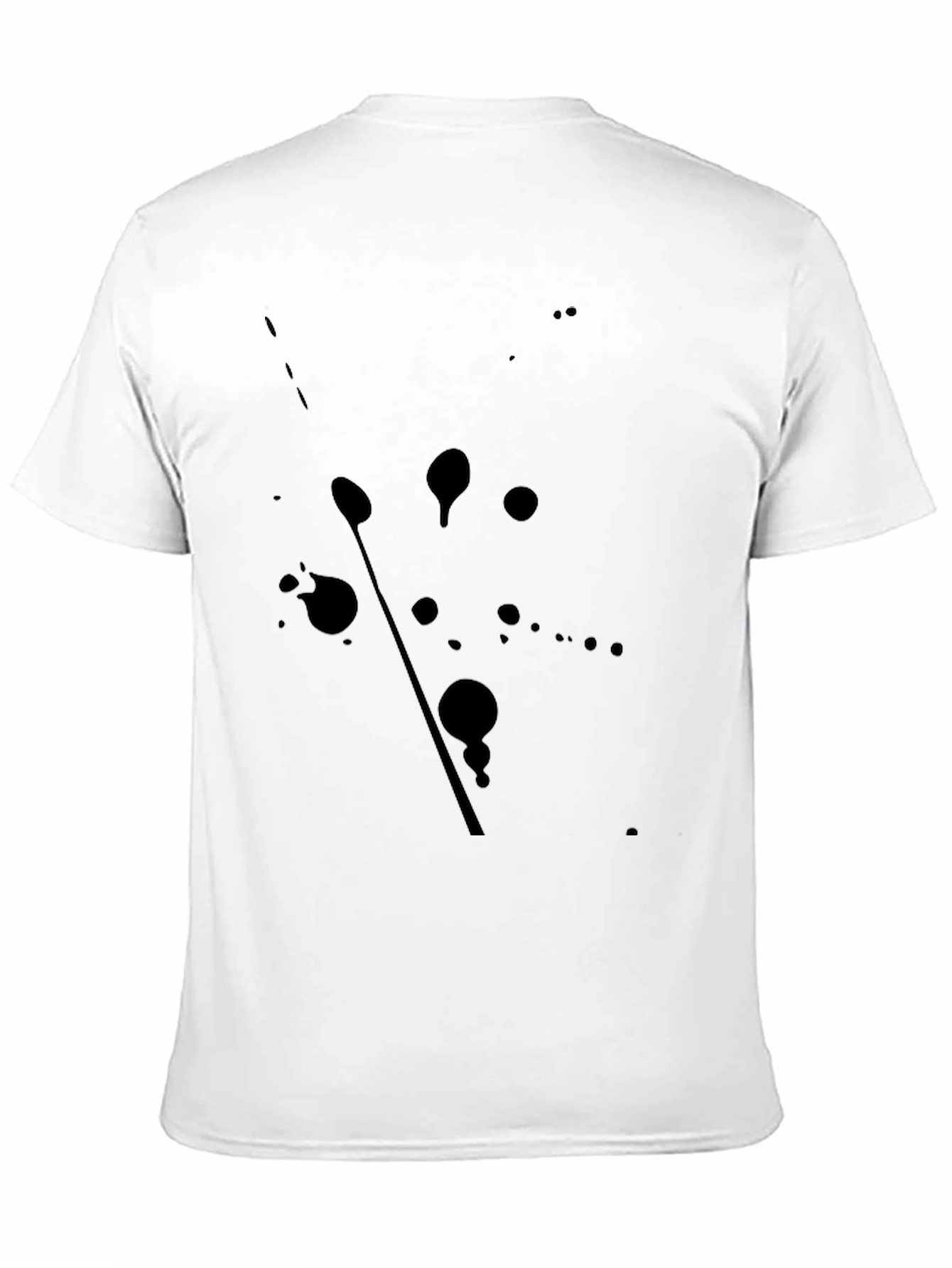Modern Black Splatter Print T-Shirt - Casual Style