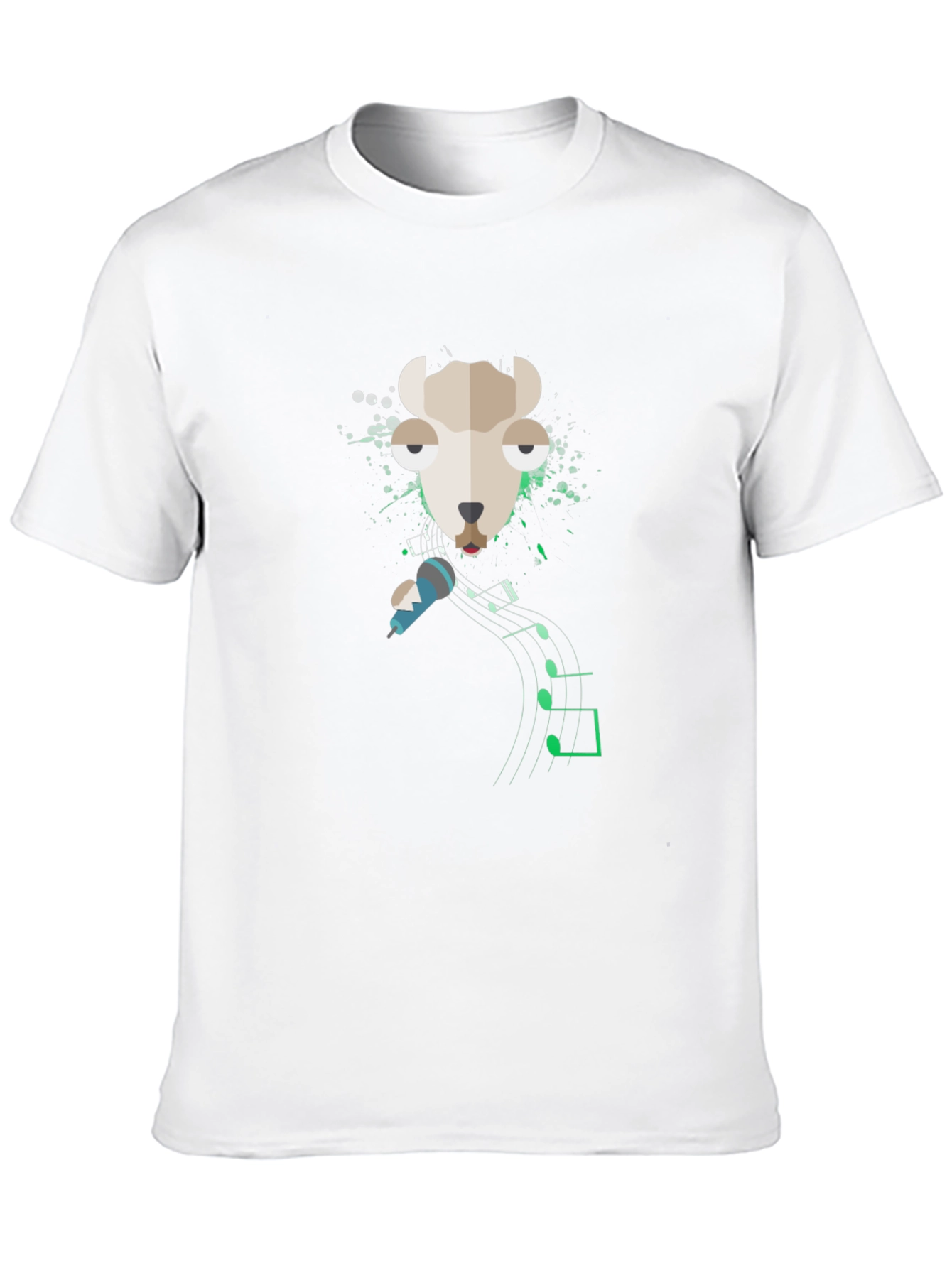 Singing Llama Graphic Tee - Cool Musical Design