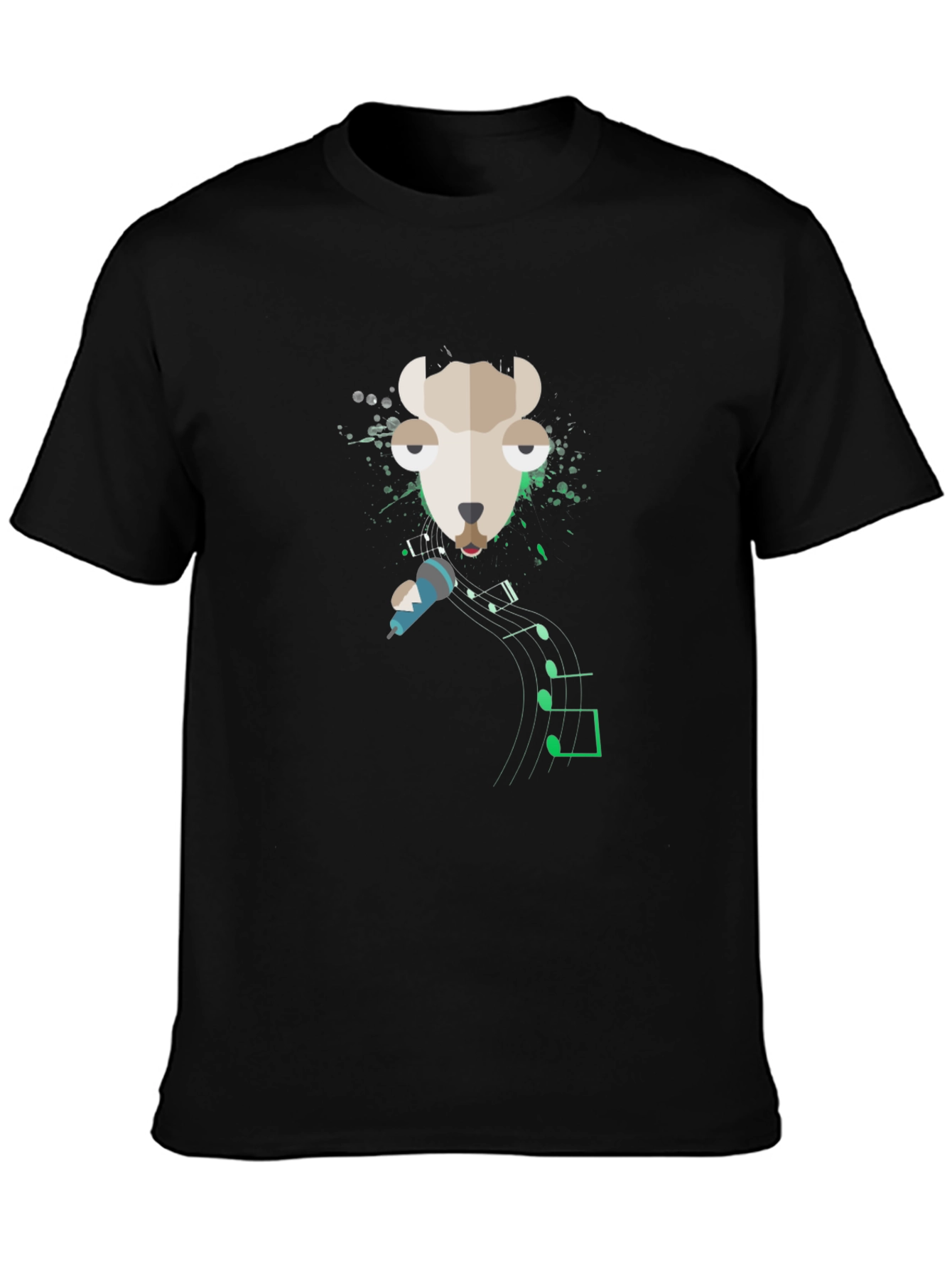 Singing Llama Graphic Tee - Cool Musical Design