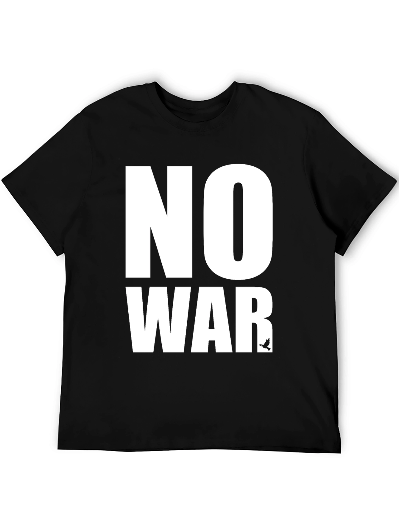 No War Graphic T-Shirt - Peace Dove - Black