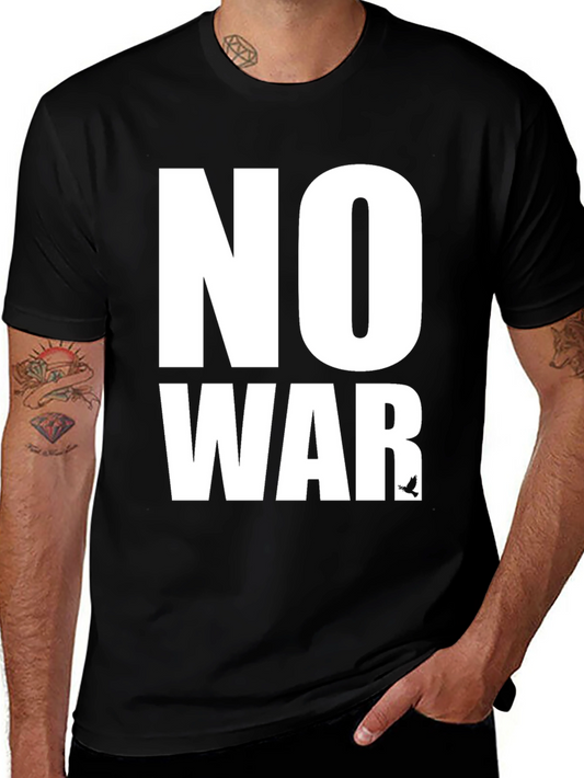 No War Graphic T-Shirt - Peace Dove - Black