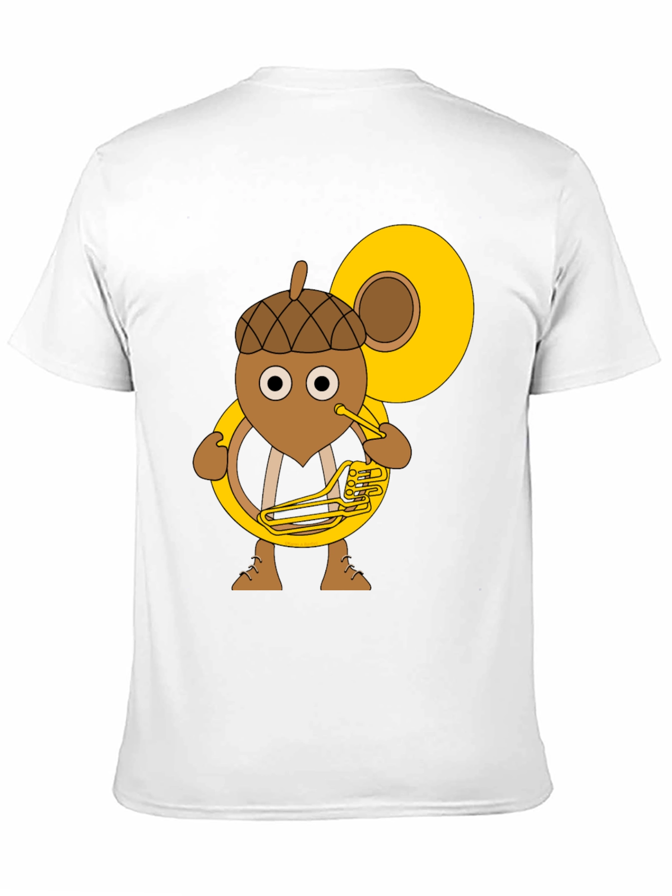 Acorn Tuba Player Black T-Shirt