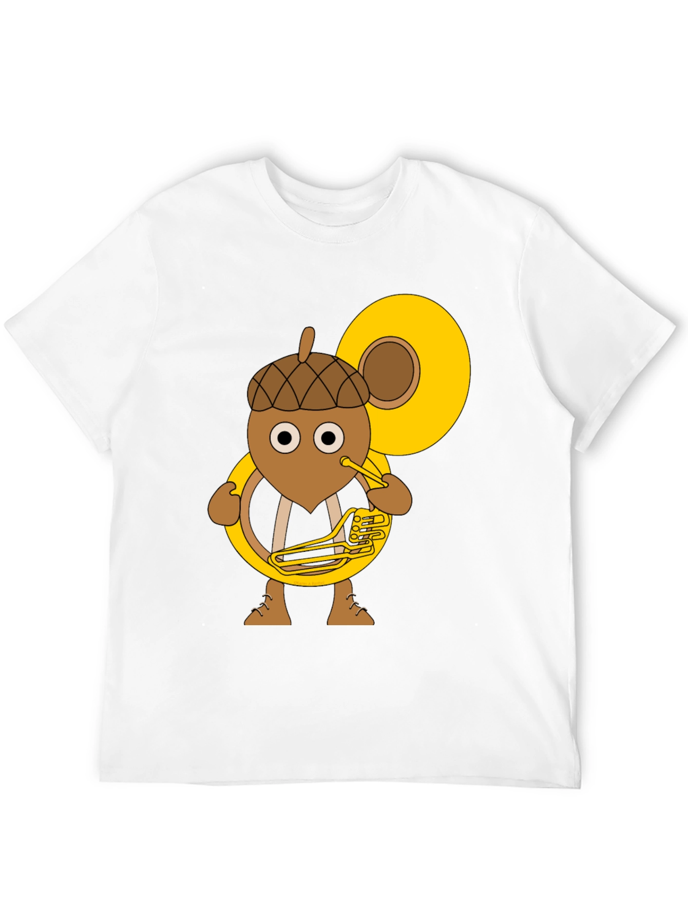 Acorn Tuba Player Black T-Shirt