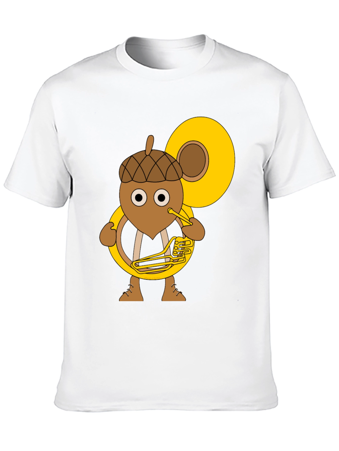 Acorn Tuba Player Black T-Shirt