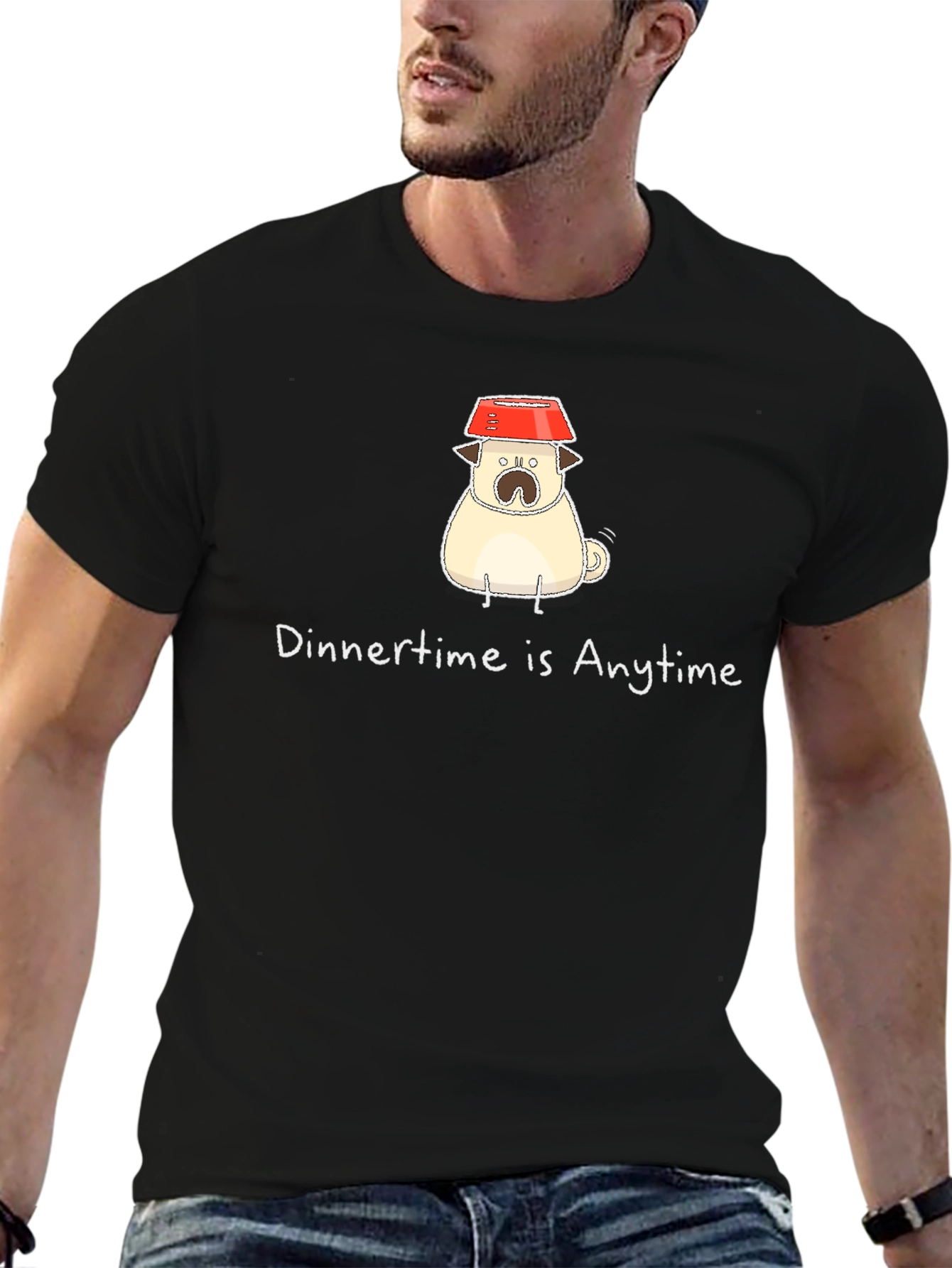 Dinner Time Pug T-Shirt - Anytime is Dinner Time!