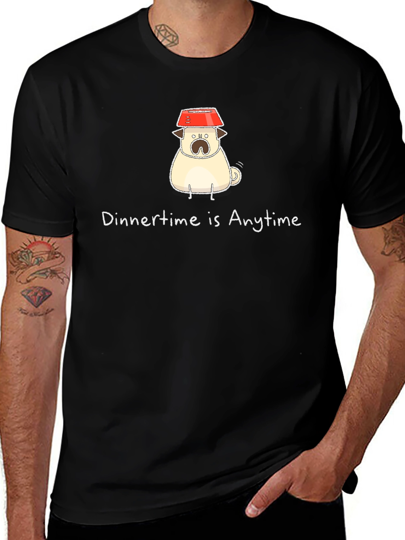 Dinner Time Pug T-Shirt - Anytime is Dinner Time!