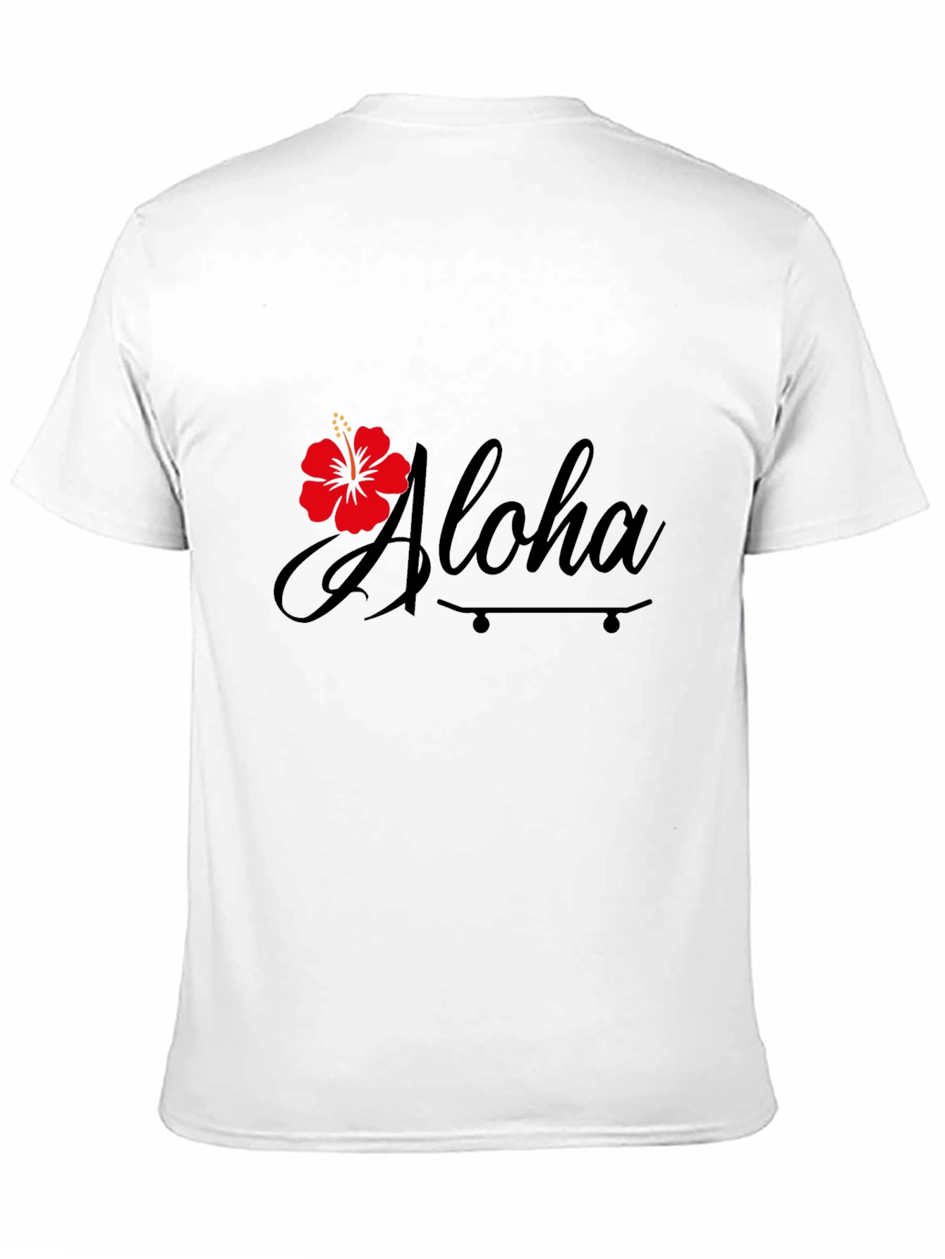 Aloha Hibiscus Graphic Black T-Shirt