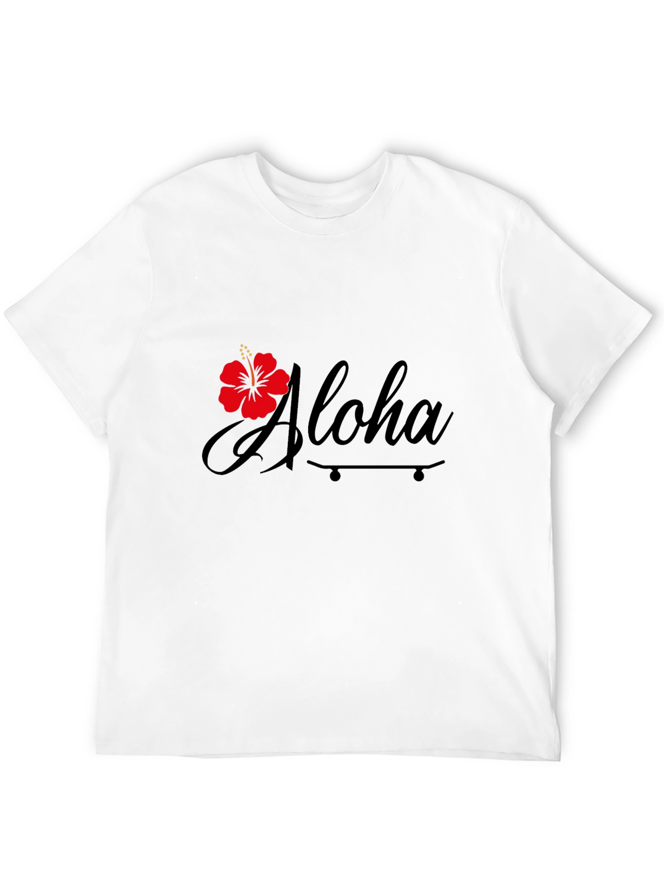 Aloha Hibiscus Graphic Black T-Shirt