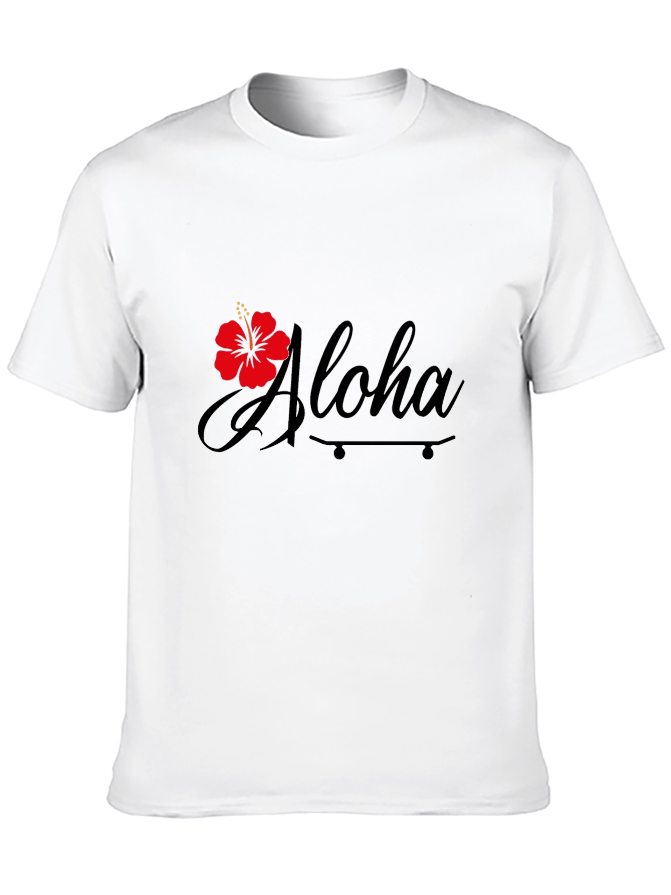 Aloha Hibiscus Graphic Black T-Shirt