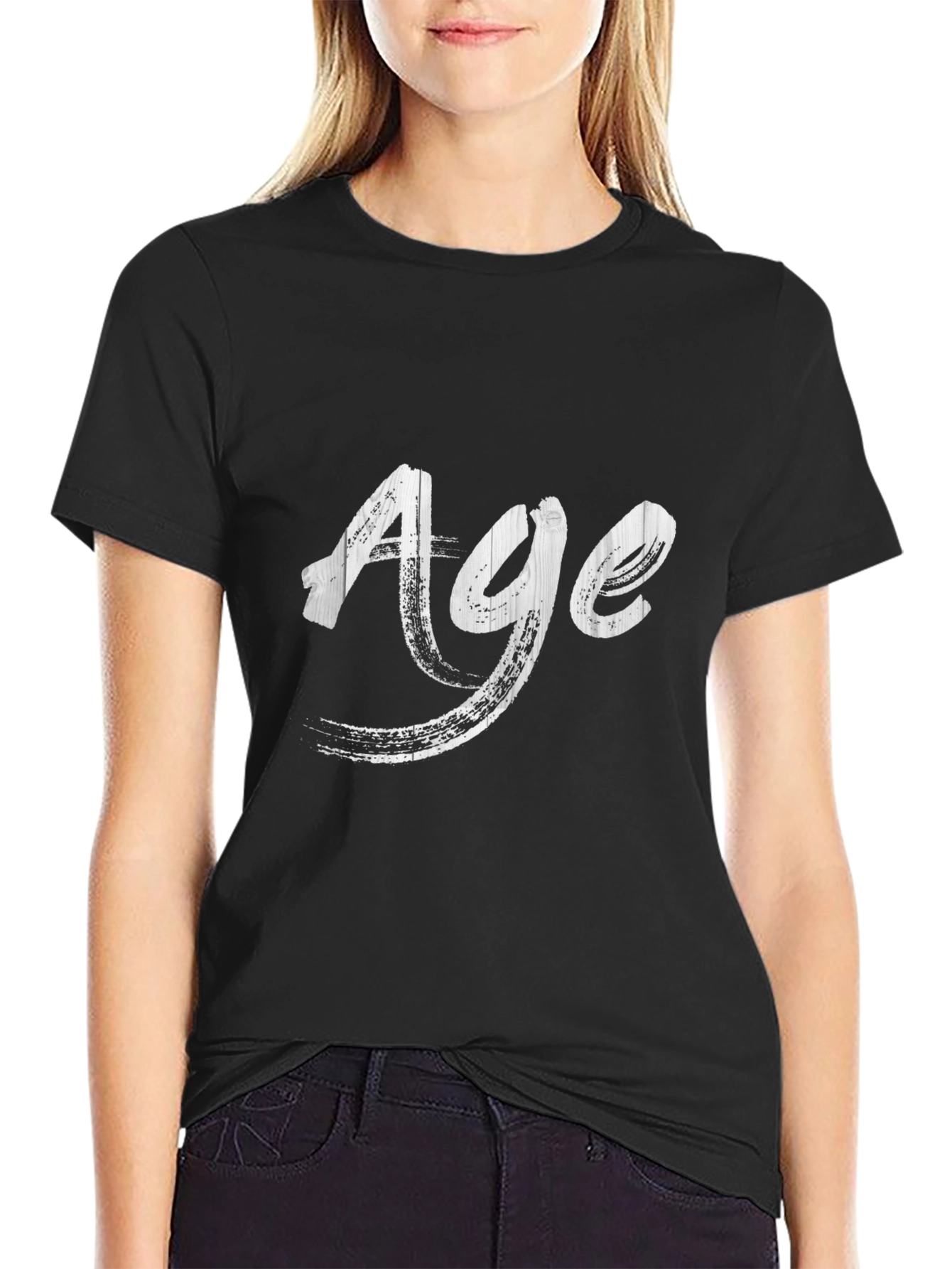 Age Graphic Print Black T-Shirt