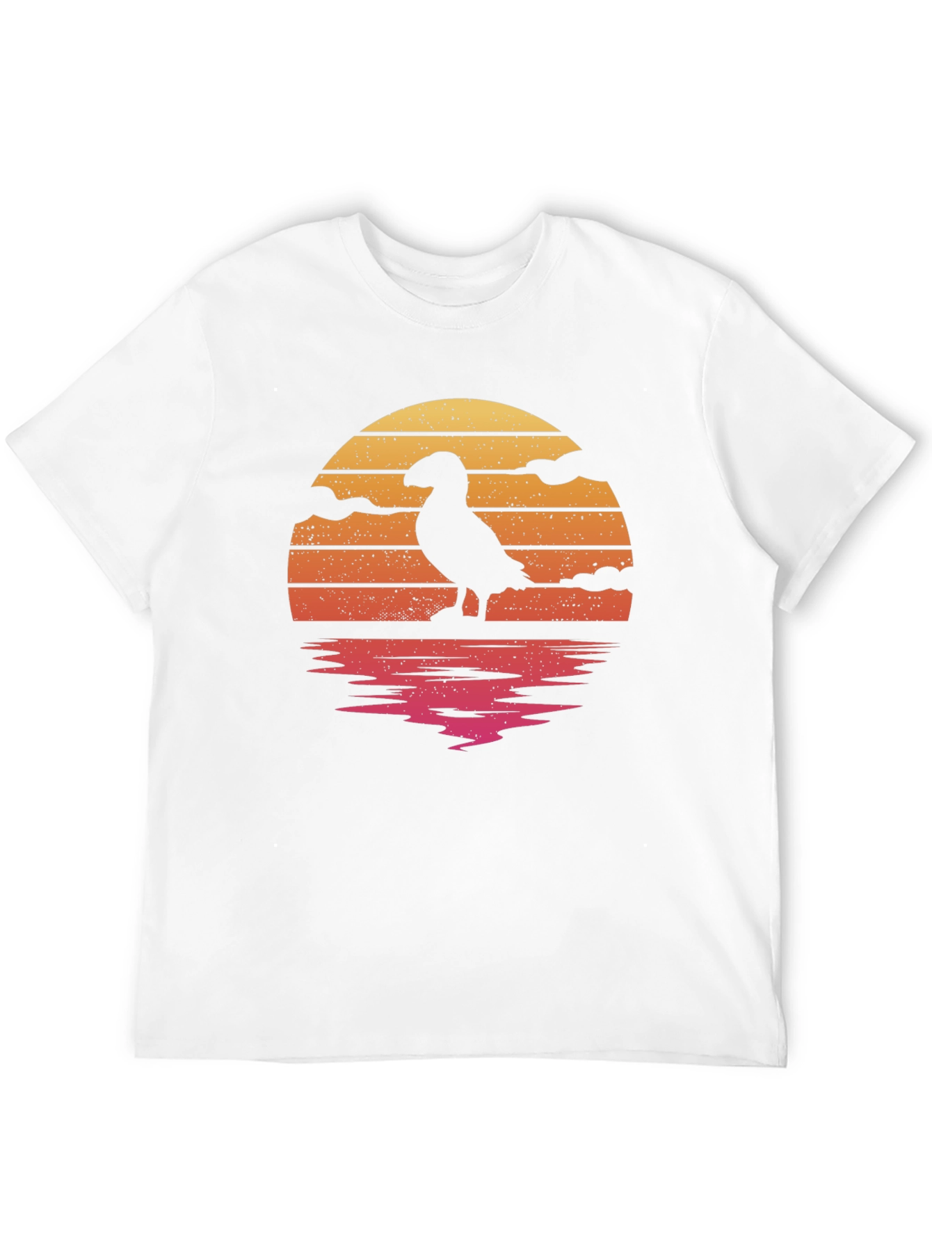 Puffin Sunset Graphic Tee - Stylish Bird Lover Shirt