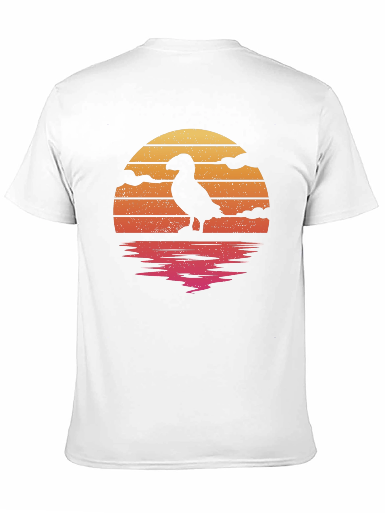 Puffin Sunset Graphic Tee - Stylish Bird Lover Shirt