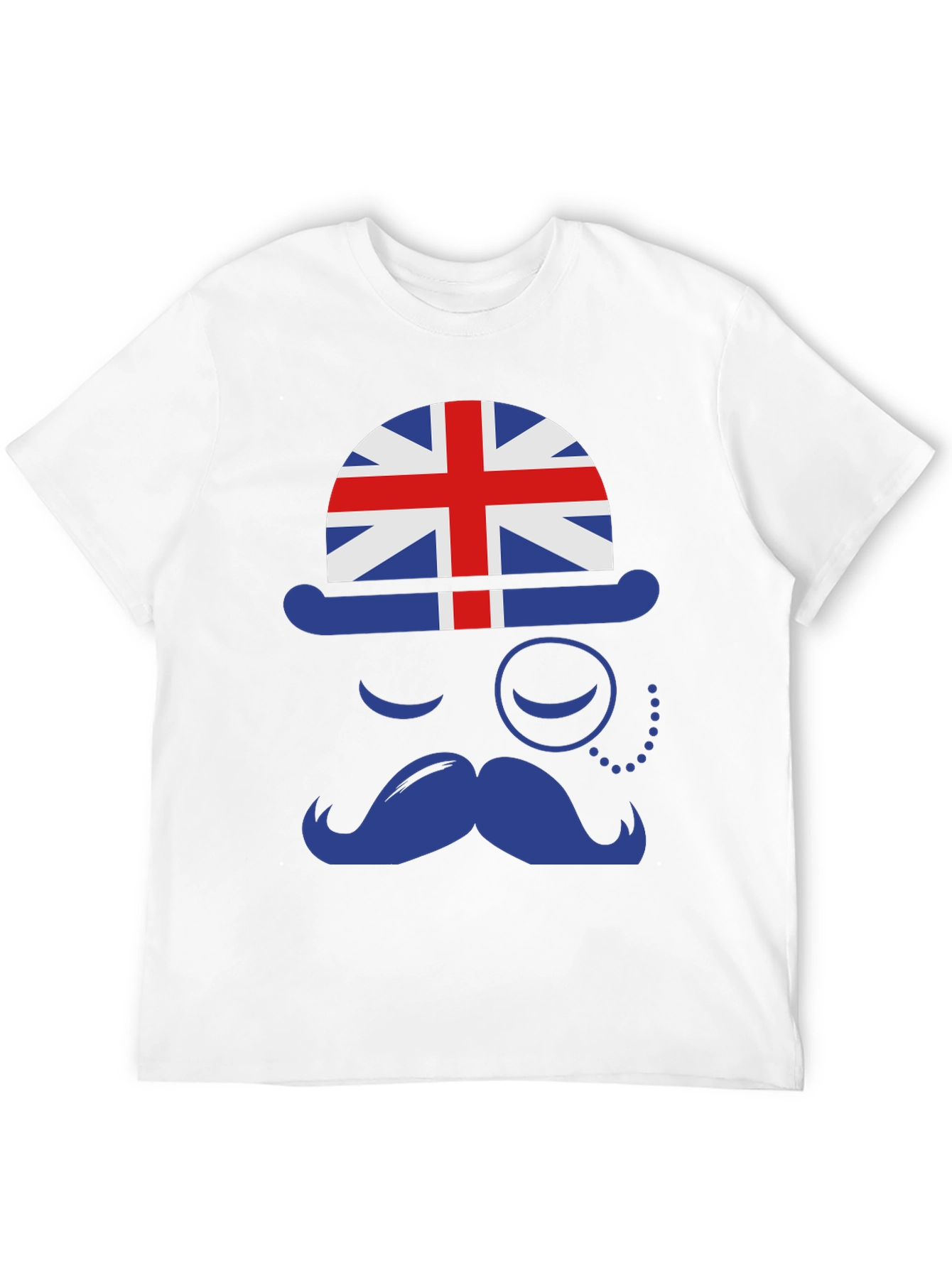 British Gentleman T-Shirt UK Flag Hat & Mustache