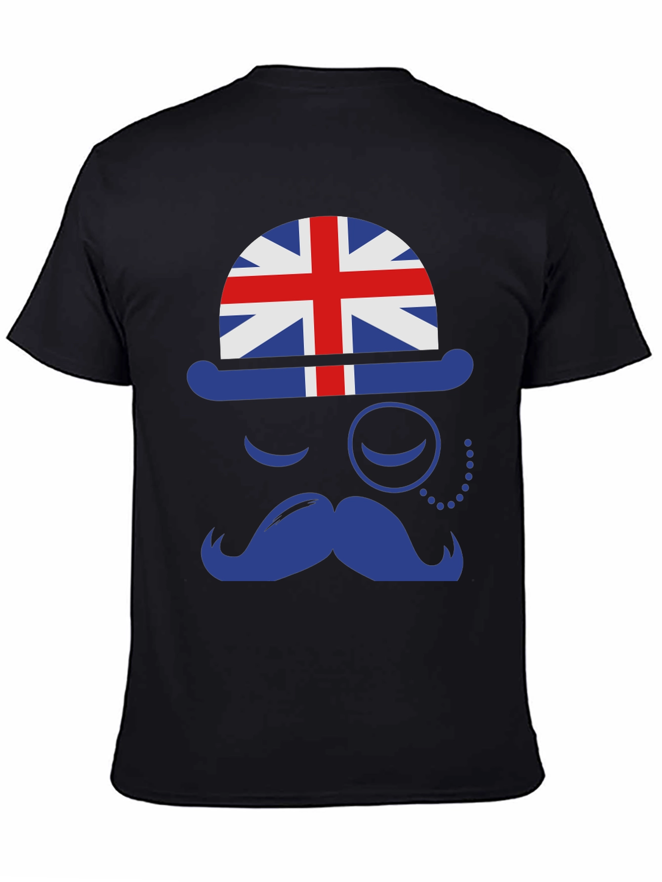 British Gentleman T-Shirt UK Flag Hat & Mustache
