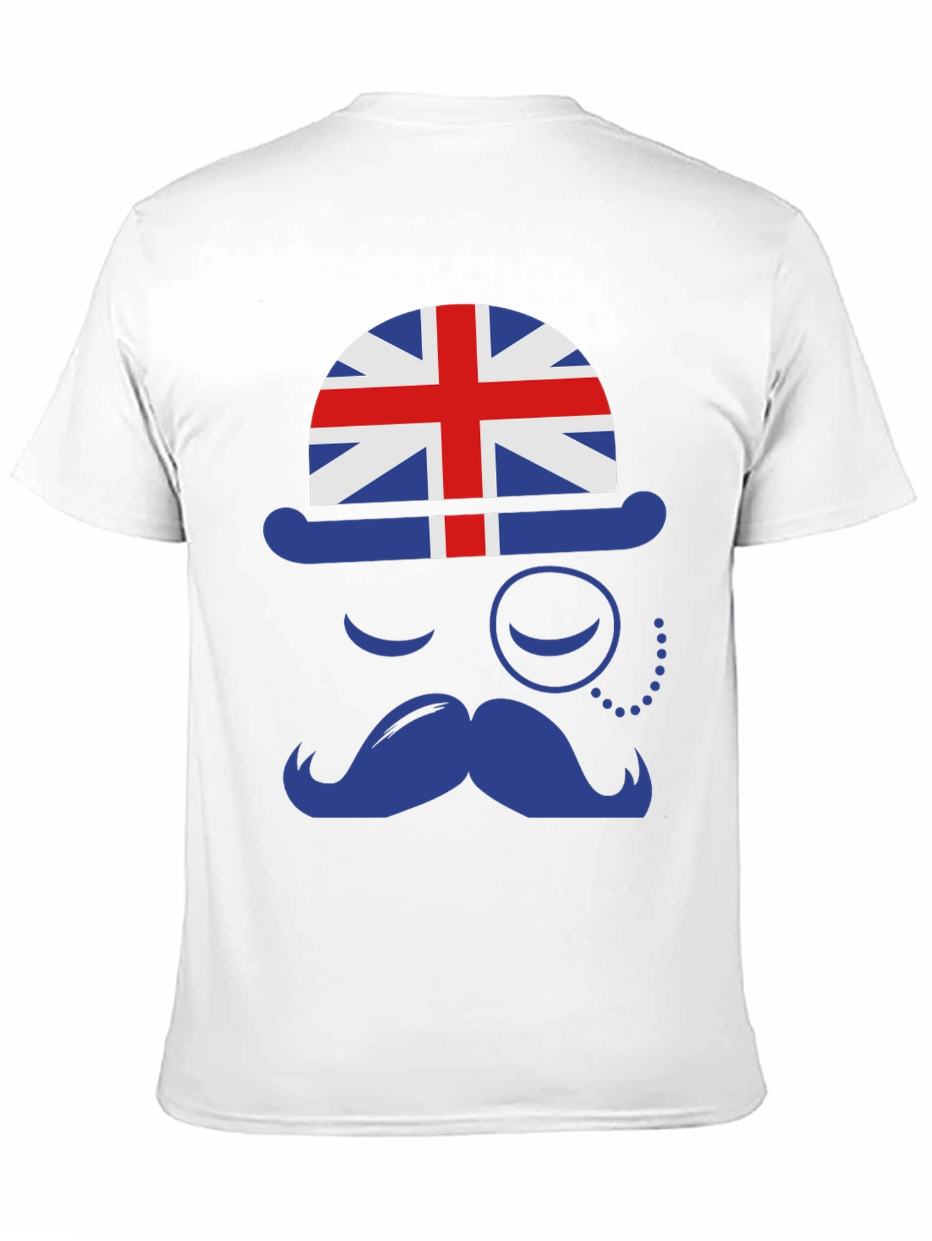 British Gentleman T-Shirt UK Flag Hat & Mustache