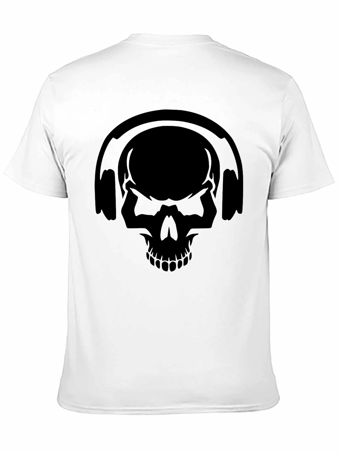 Skull Headphones Graphic Tee - Black