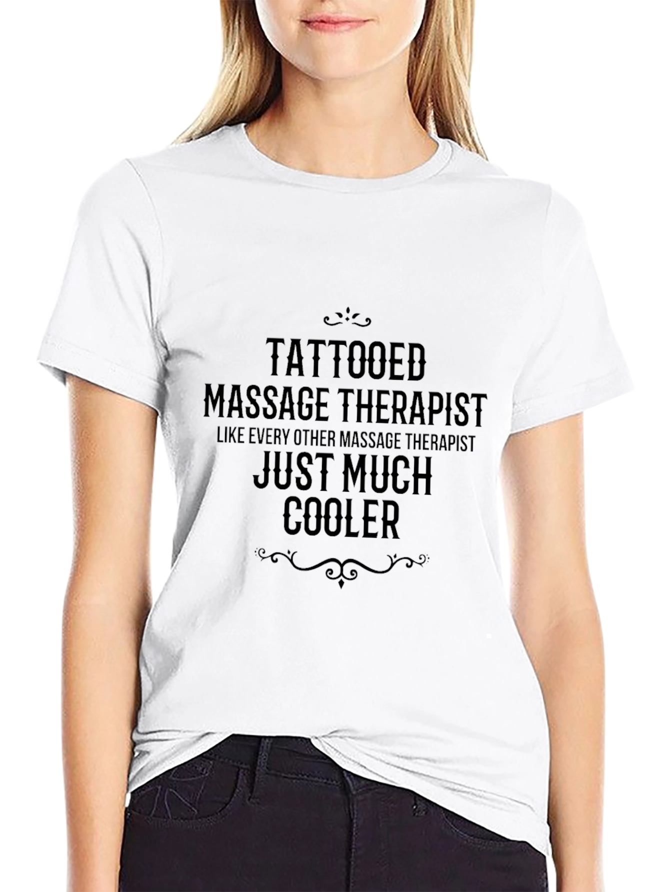 Tattooed Massage Therapist Black T-Shirt